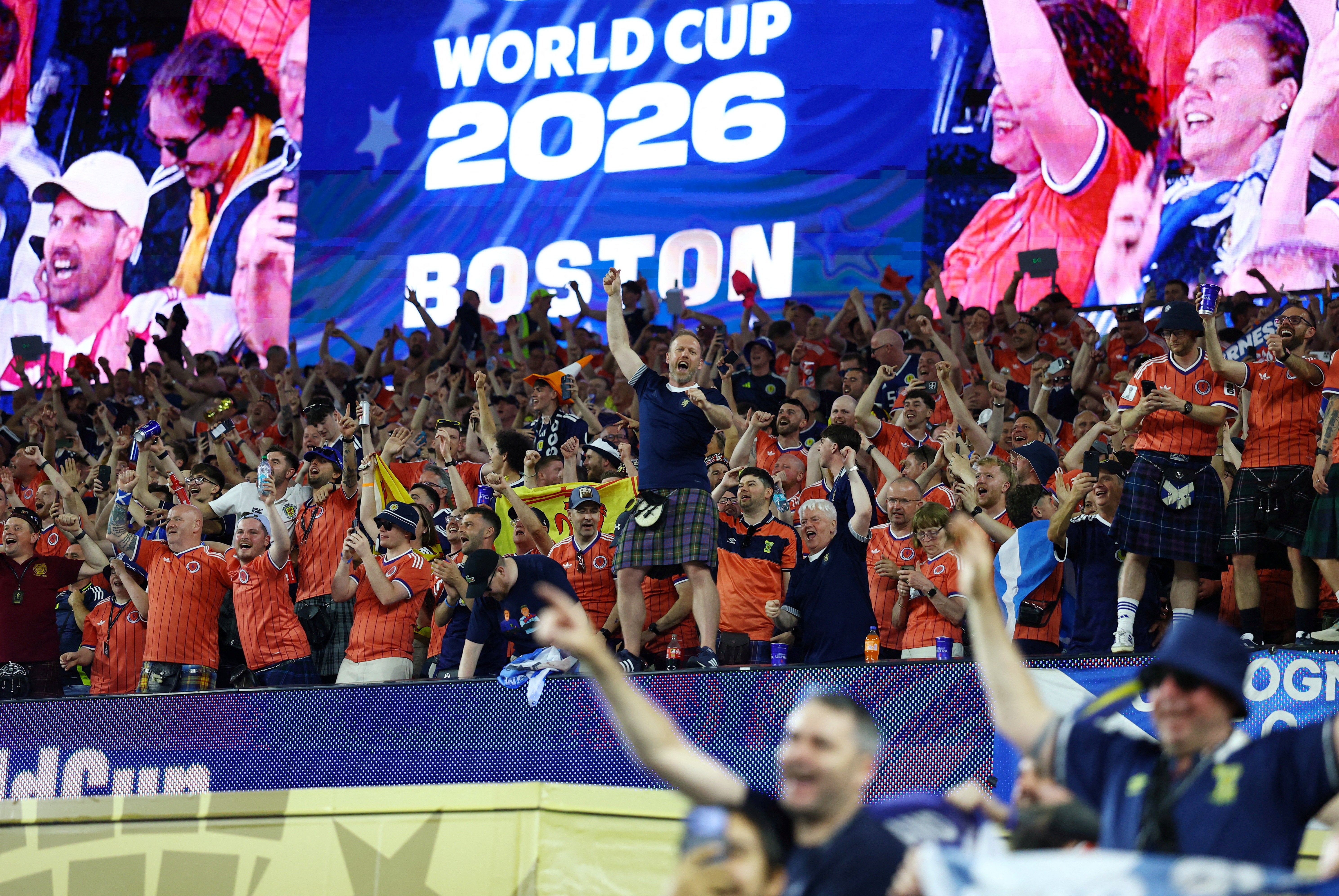 Scotland fans packed into the Boston Stadium for their opening game against Haiti