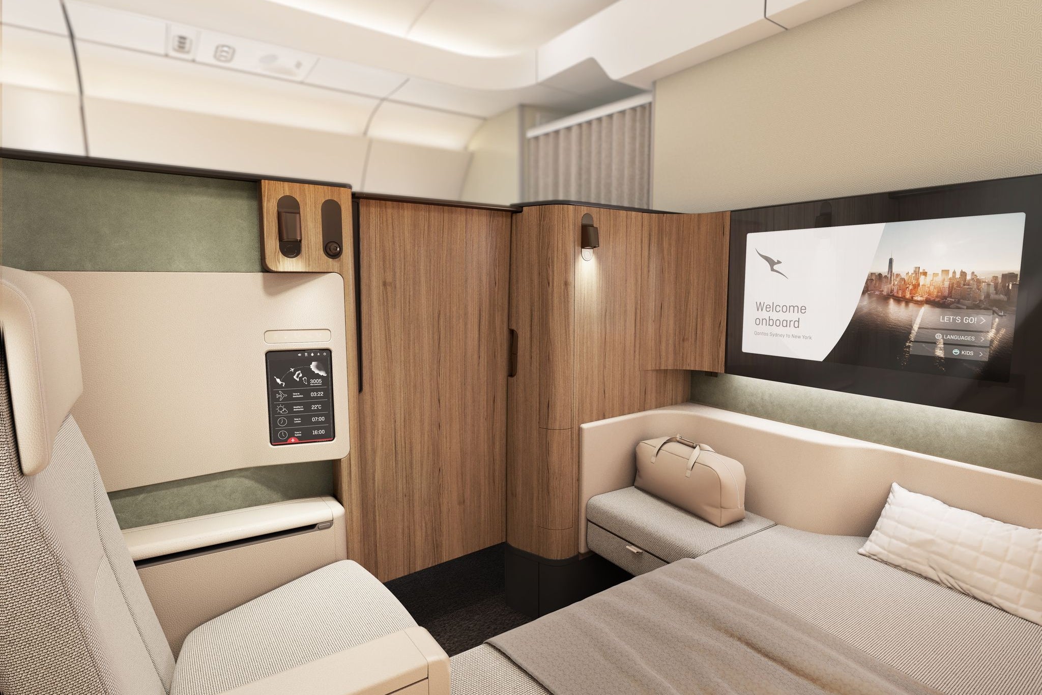 Among the 238 seats will be six first-class suites (Airbus / Qantas)