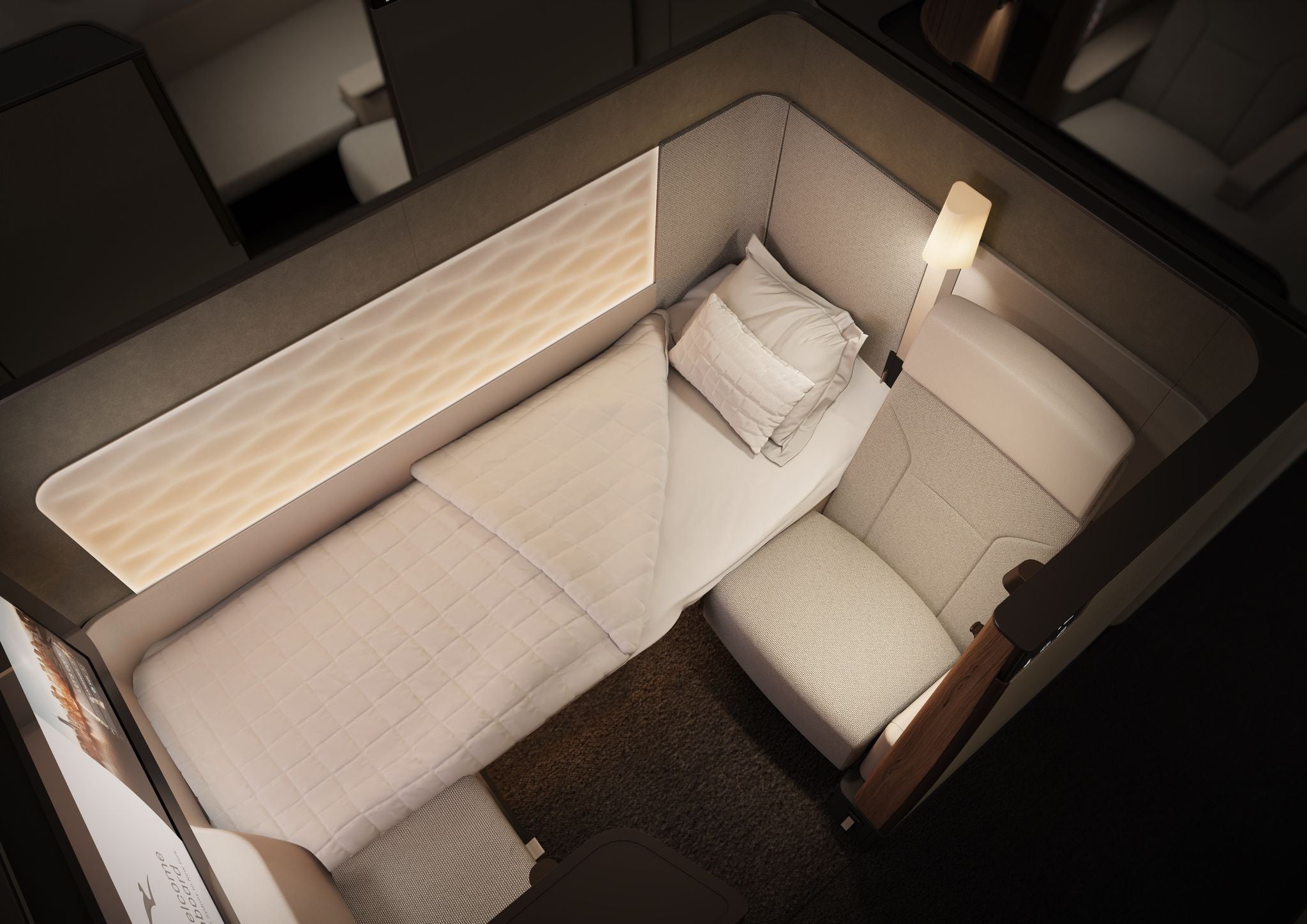 First class suites will include lie-flat beds