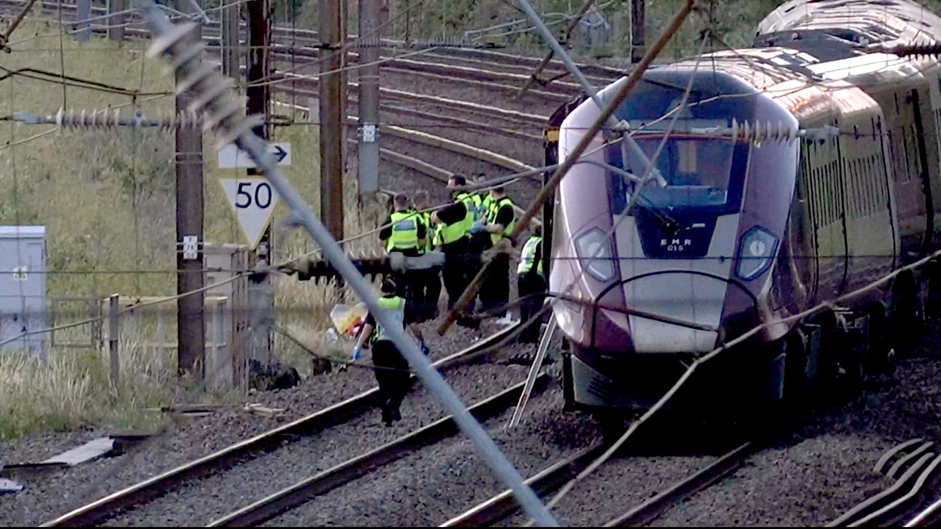 The scene just south of the Elstow interchange (PA)