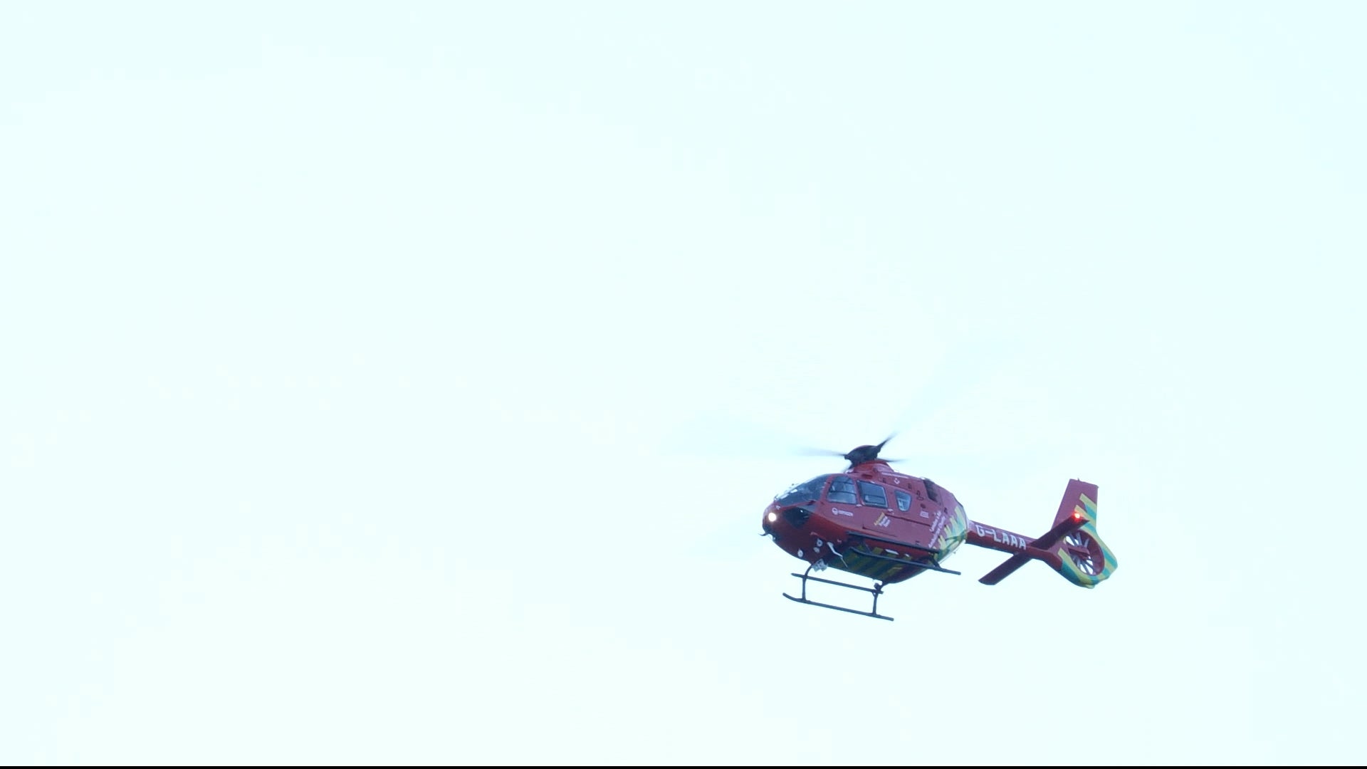 An Air Ambulance at the scene (PA)