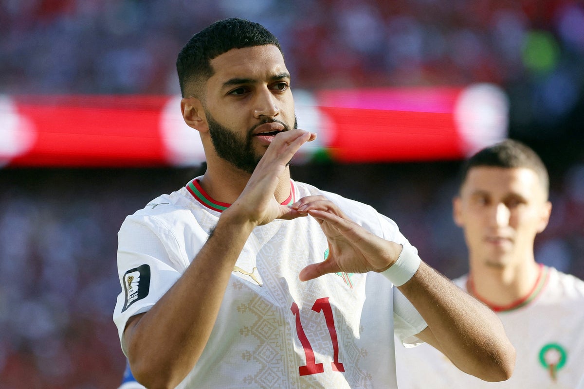 Morocco players celebrate the narrow victory