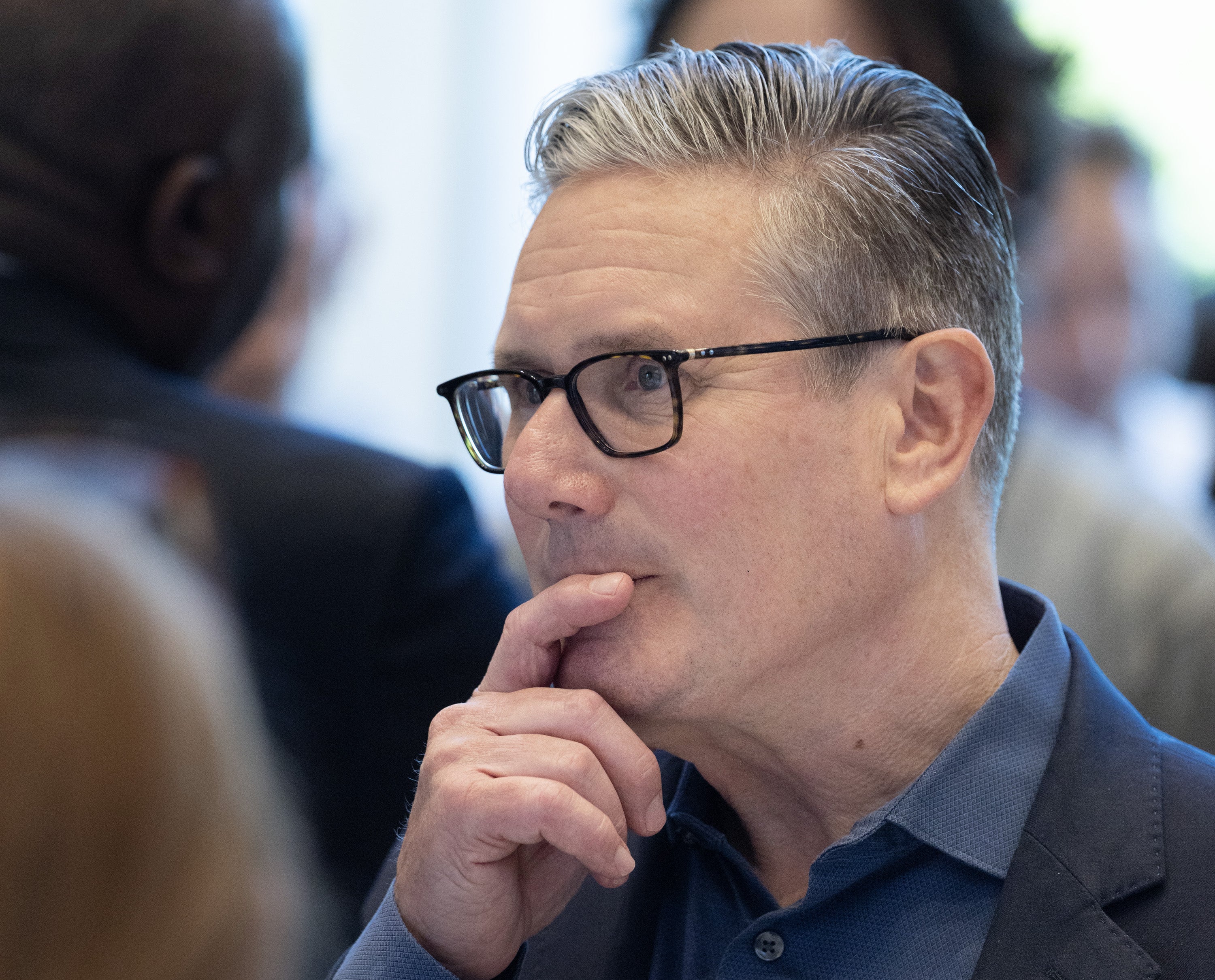 Sir Keir Starmer appeared to be delving into the issue on Friday and again insisted he would fight any leadership challenge (Peter MacDiarmid/The Times/PA)