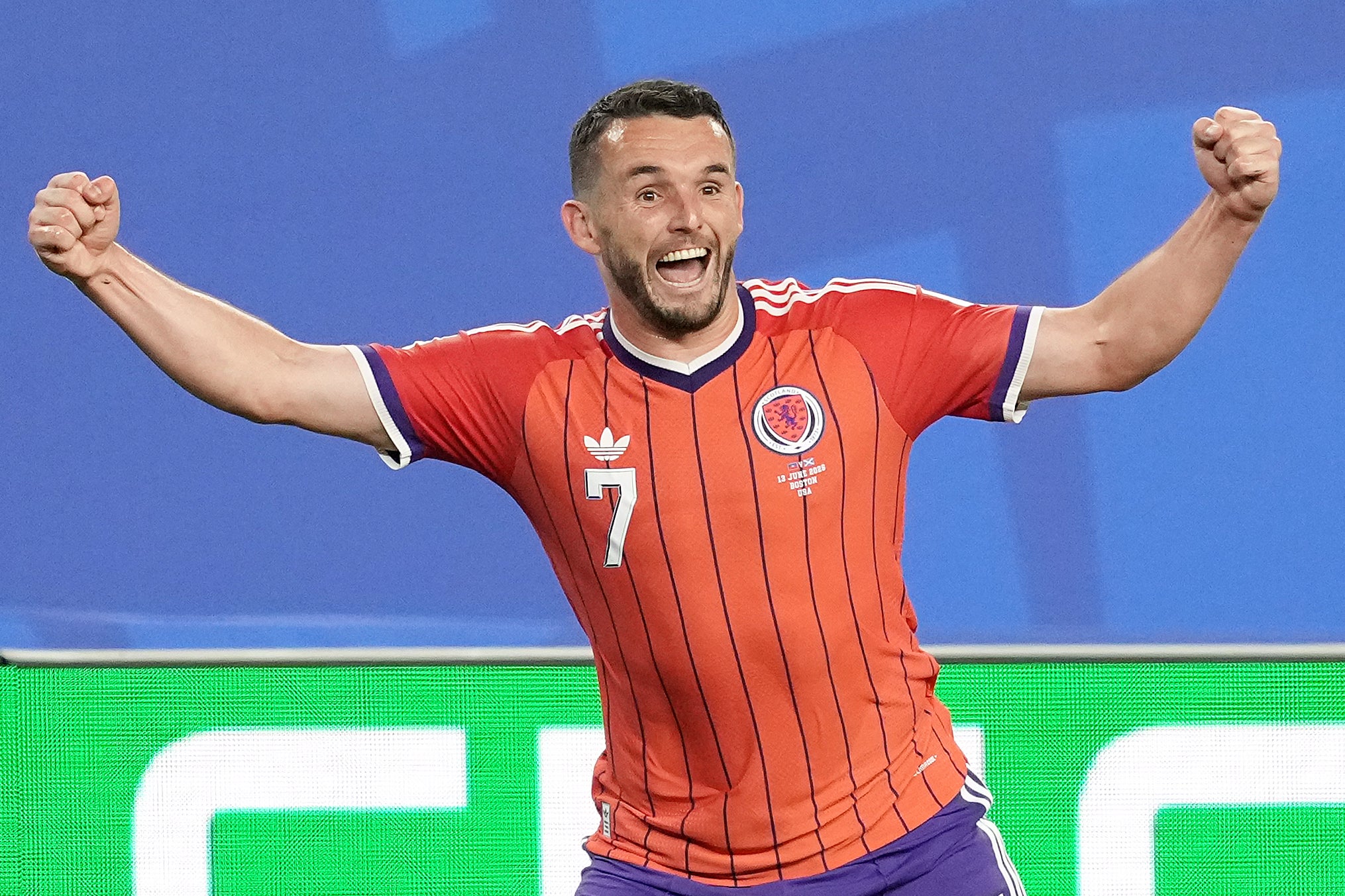Scotland’s John McGinn celebrates scoring for Scotland against Haiti