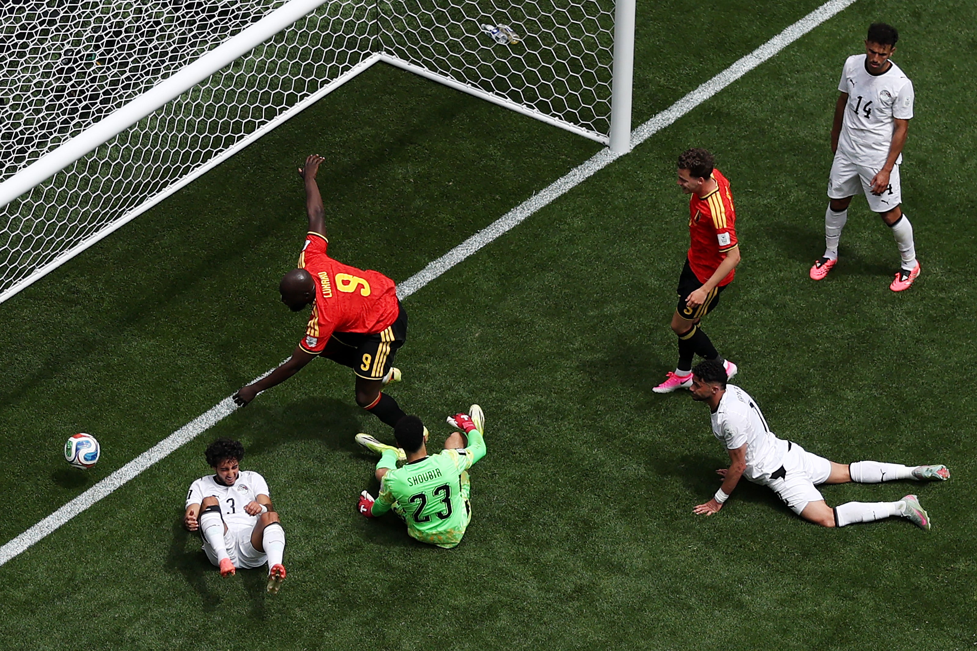 Romelu Lukaku forced an own goal out of Egypt’s defence on their first gameday (Getty)