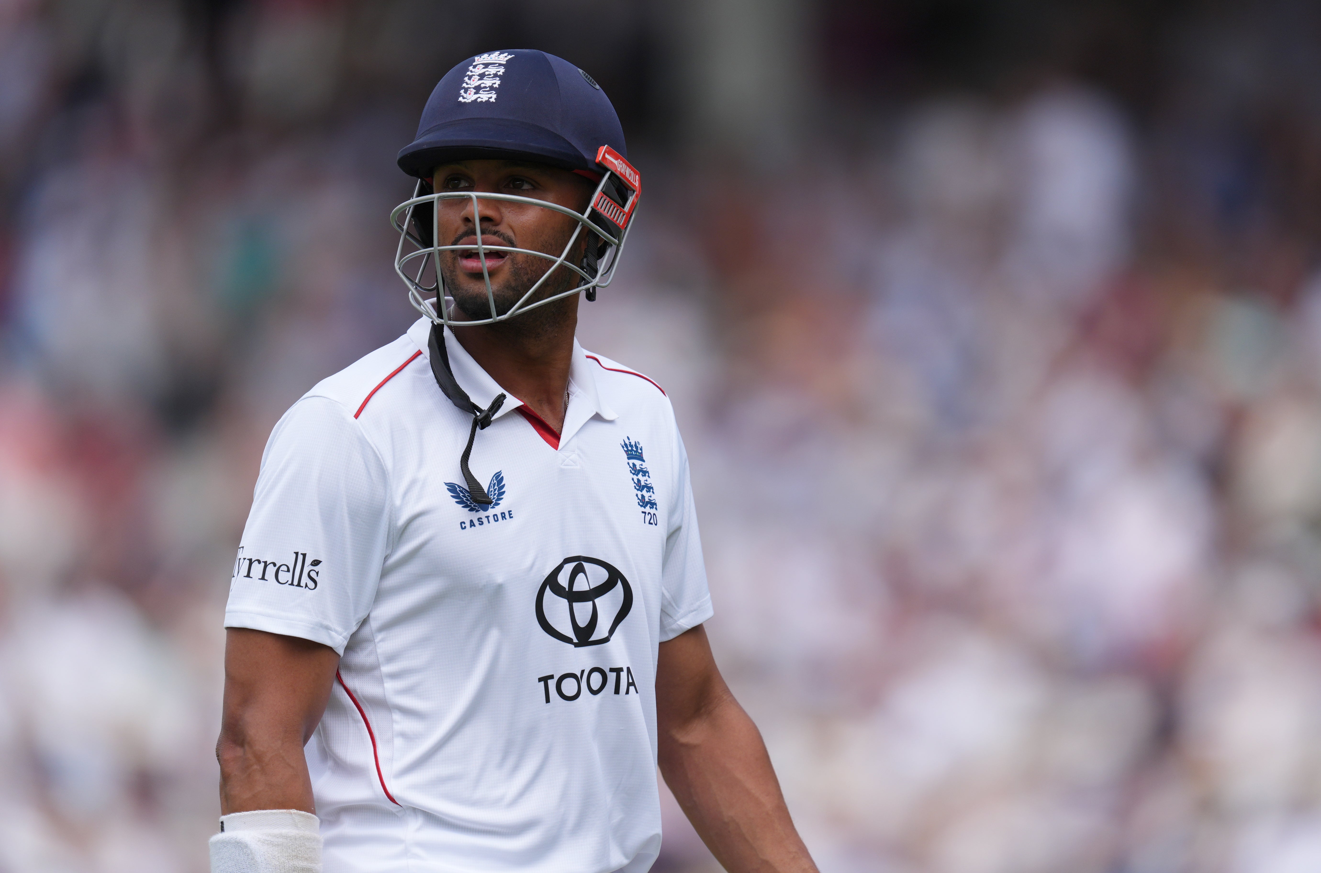 England’s Emilio Gay scored 11 runs (Ben Whitley/PA)