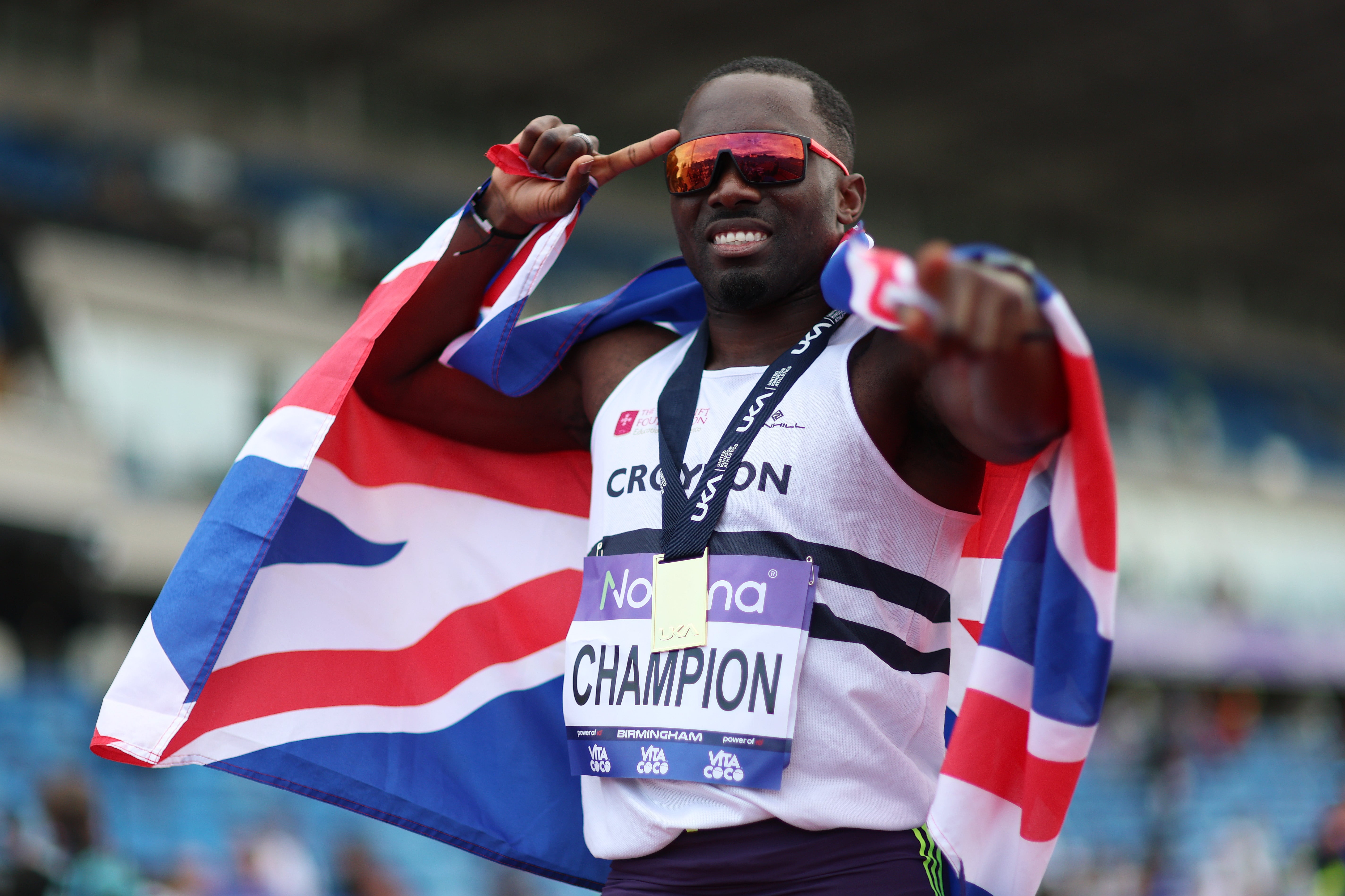 Romell Glave set a personal best as he won the men’s 100m final