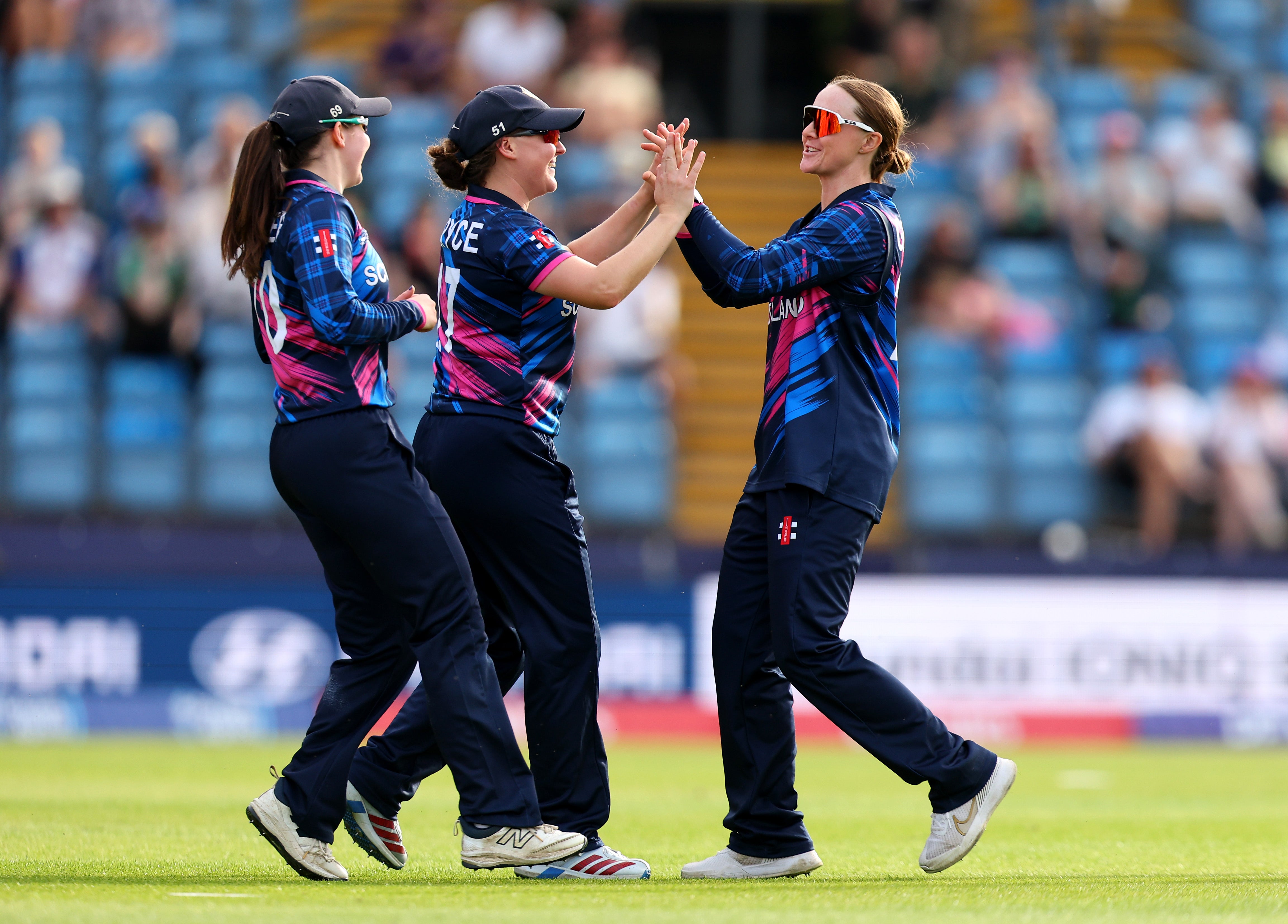 Kirstie Gordon (right) impressed against her former nation