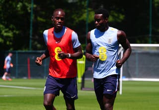 How England's 27-year-old Trevoh Chalobah revealed his World Cup dream. 4 Chalobah and Mark Gehry during a training session