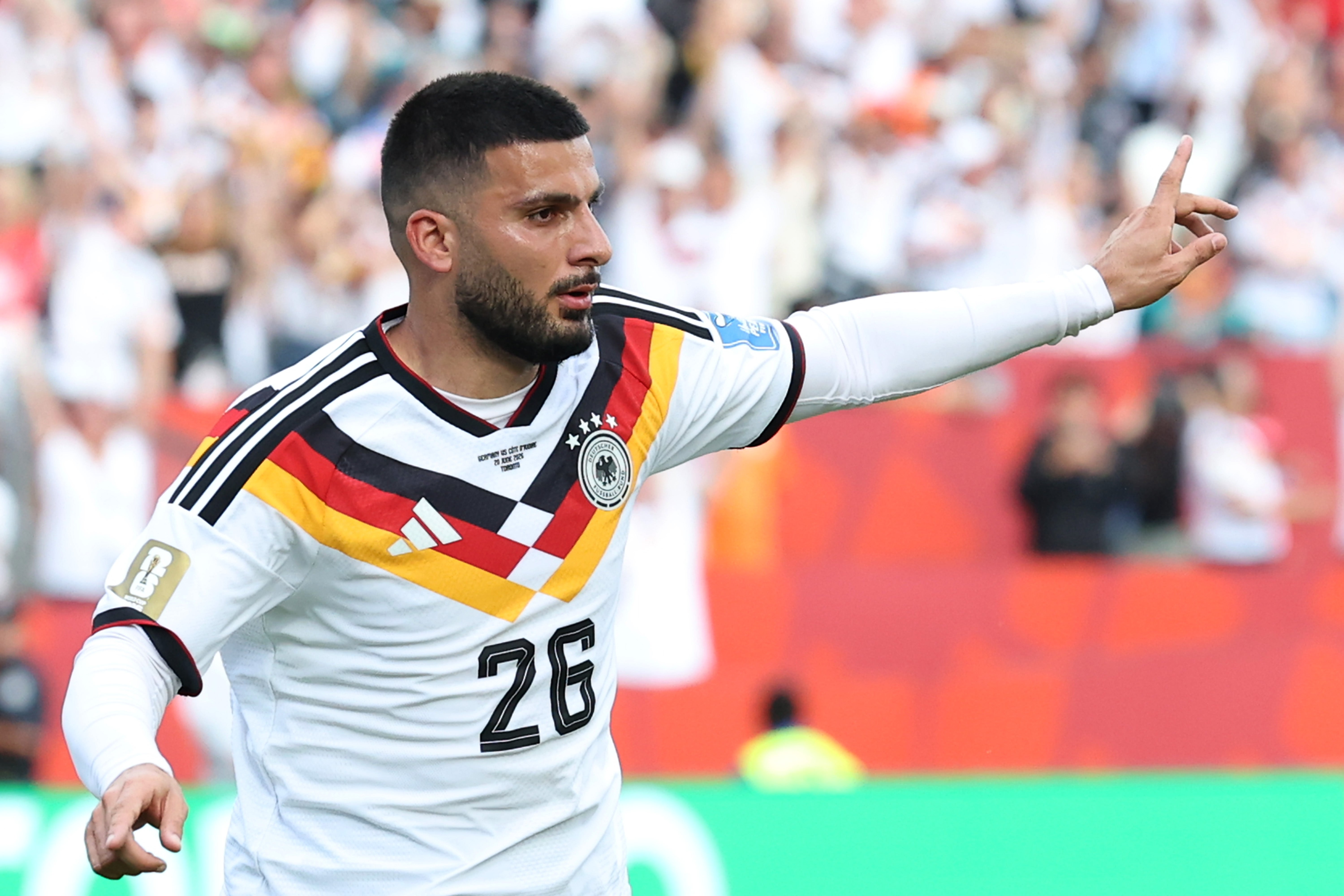 Deniz Undav of Germany celebrates scoring his team's second goa (Getty)