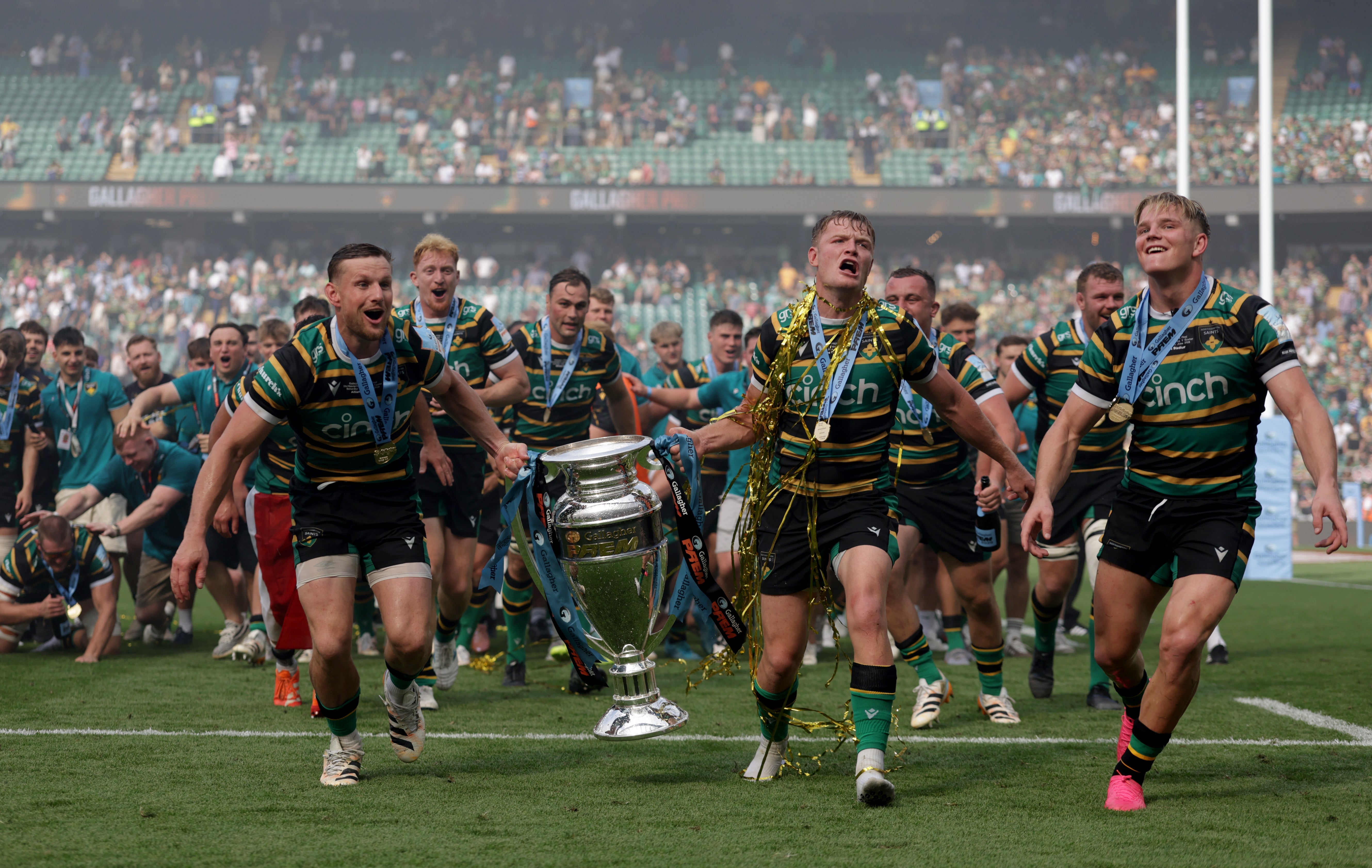 Northampton were crowned 2026 Prem champions after beating Exeter at Twickenham (Steve Paston/PA) (PA Wire)