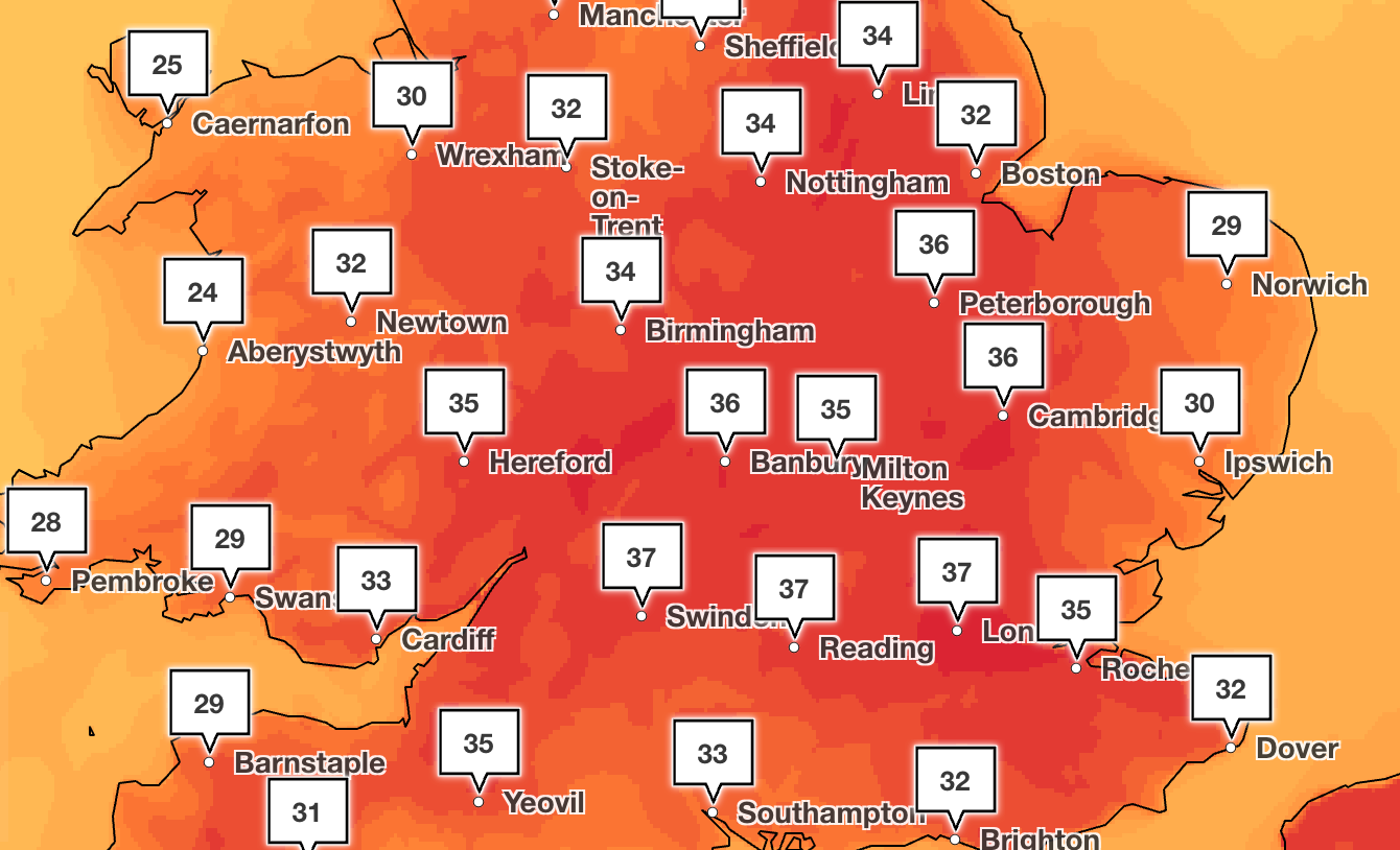 Temperatures will climb on Tuesday
