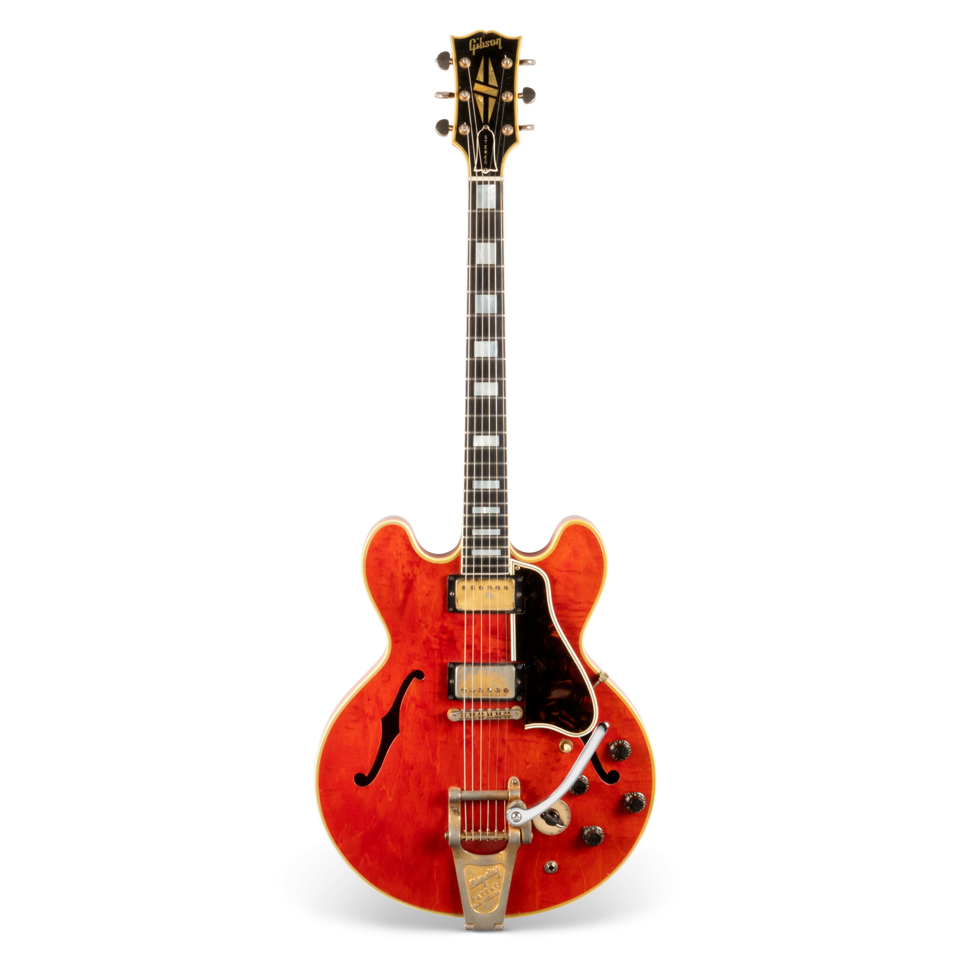 Marr’s Gibson ES-355 is among the guitars on offer (Christie’s)
