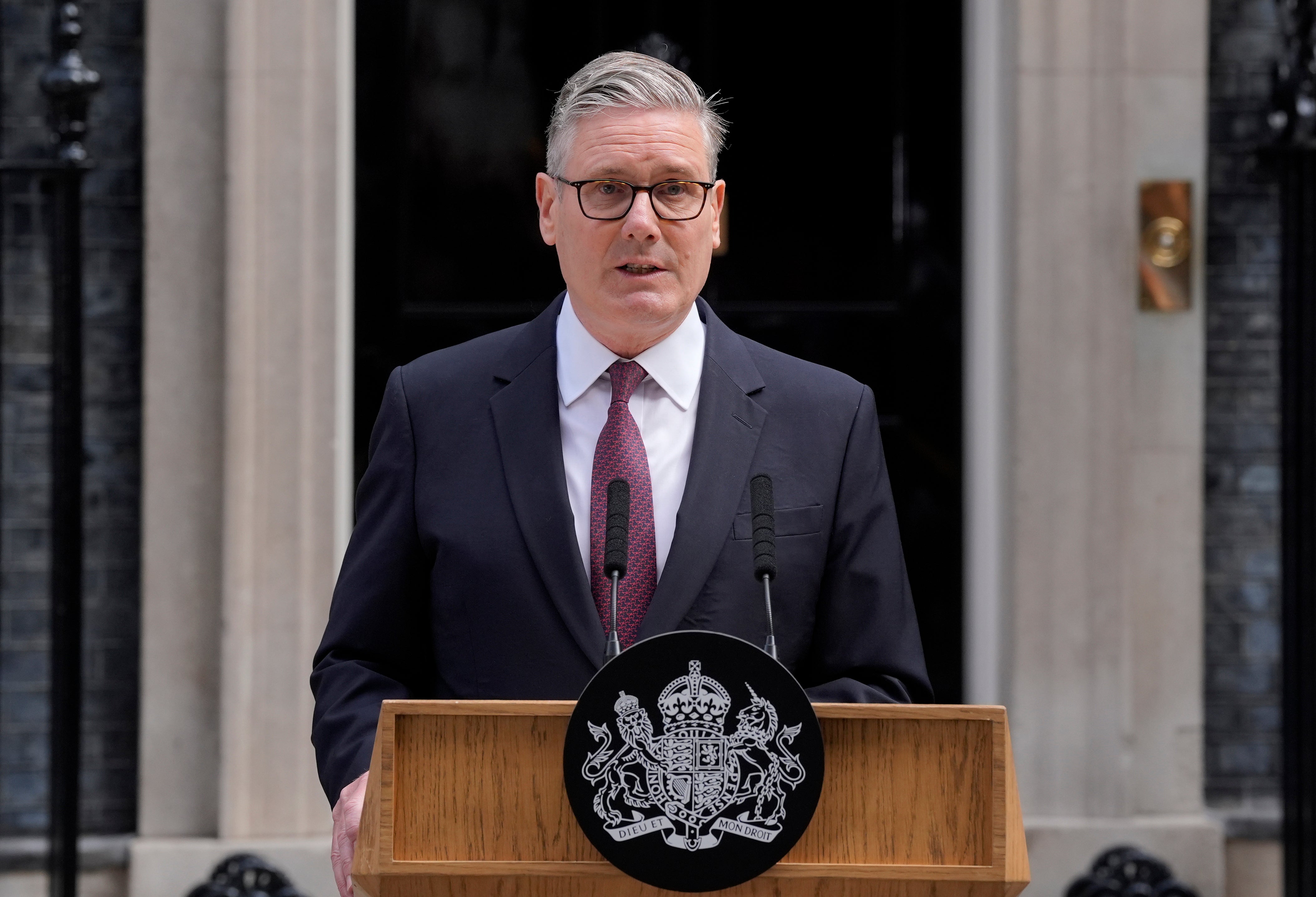 Keir Starmer announces the timeline for his resignation outside 10 Downing Street