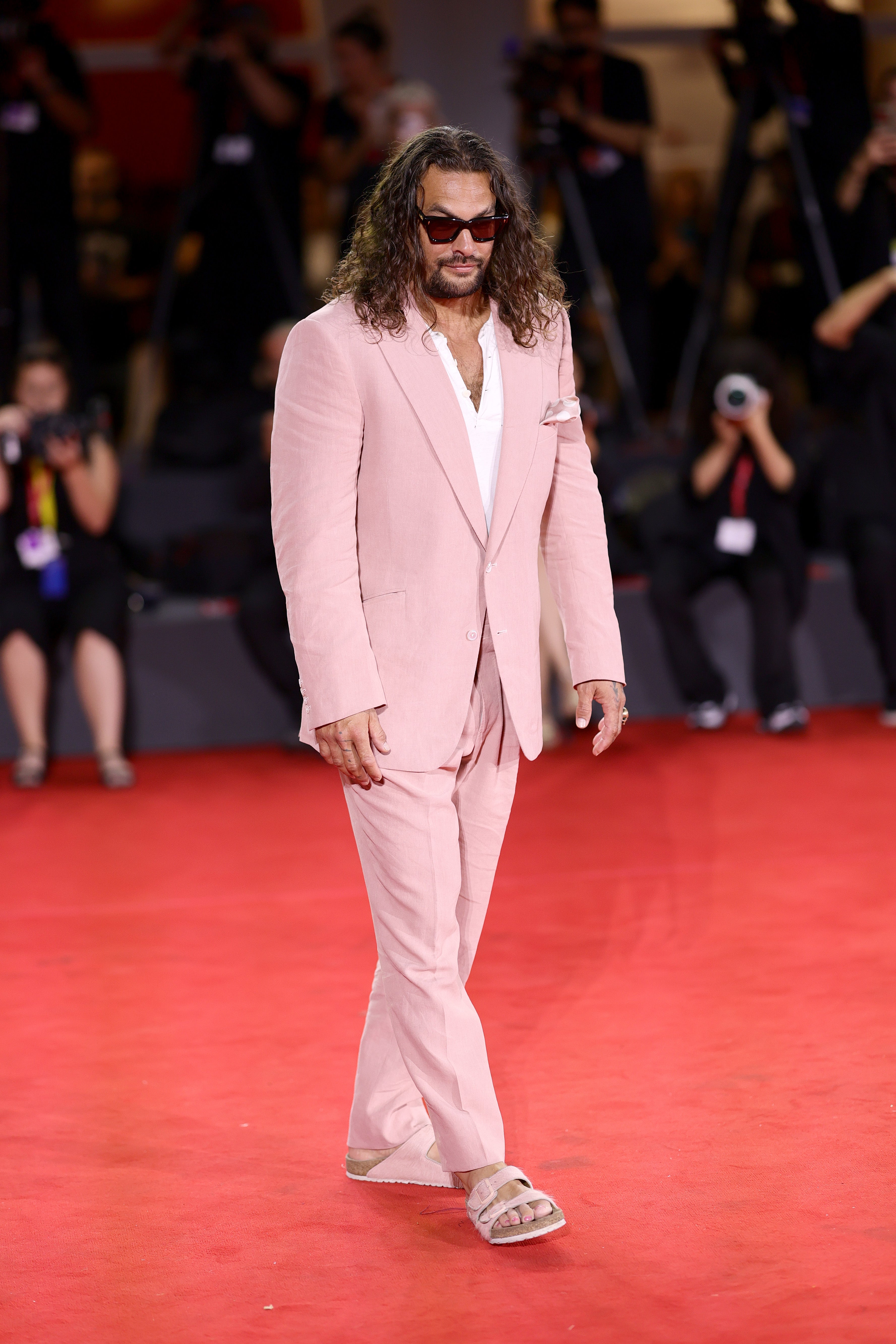 Jason Momoa goes open-toed at the Venice Film Festival