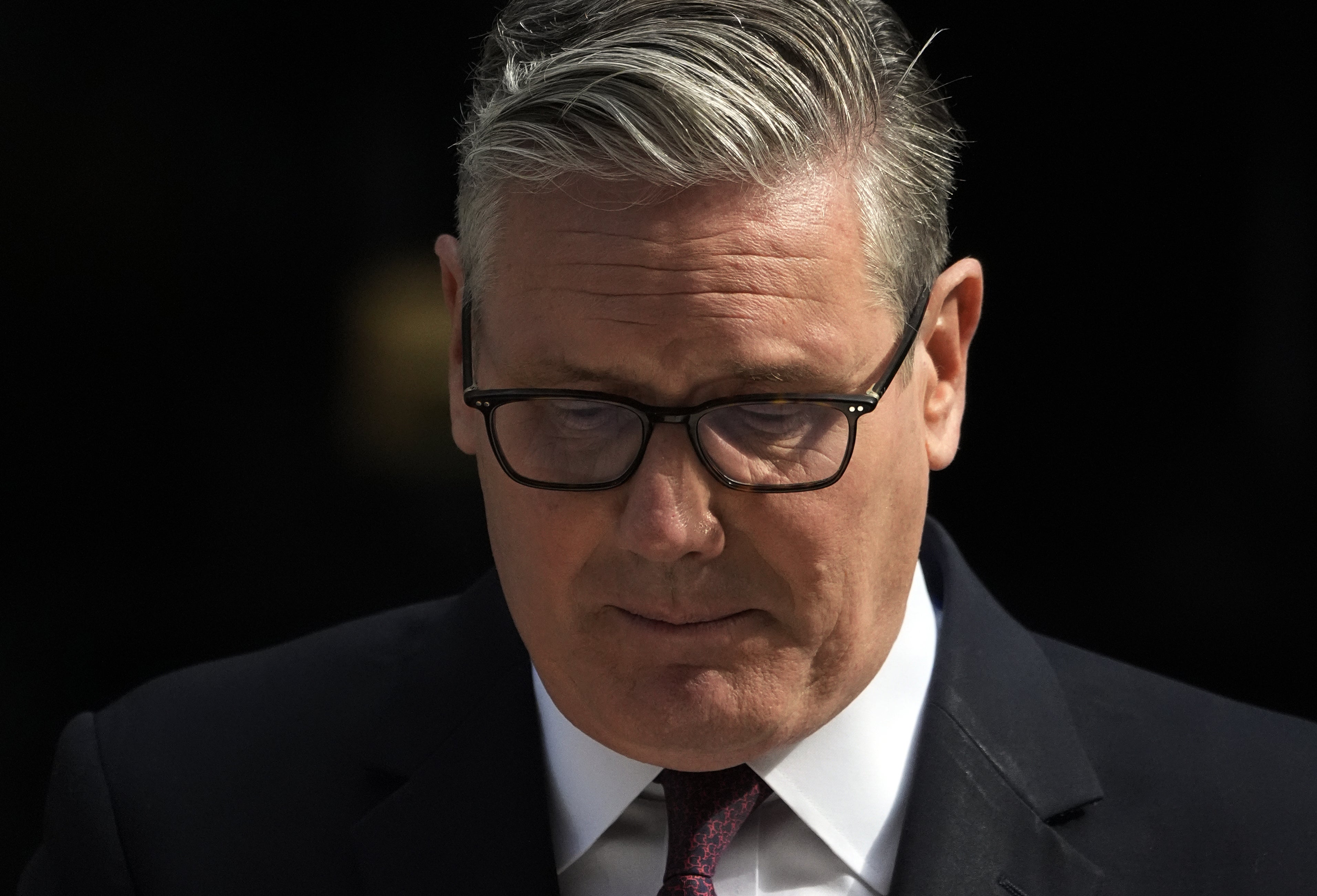 Prime Minister Sir Keir Starmer resigns outside Number 10