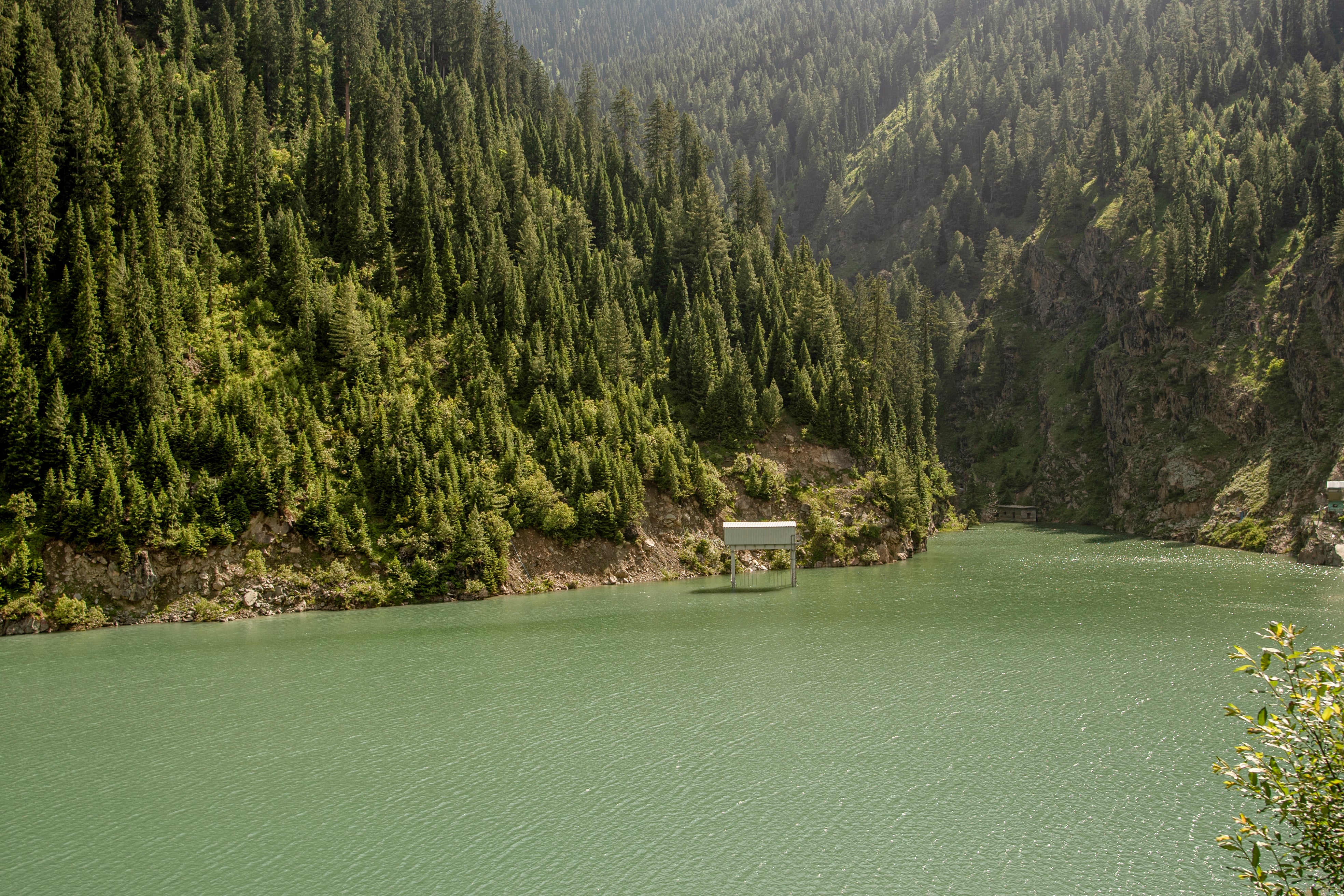 Photo shows the lake behind the dam in the Gurez valley in Bandipora, India-administered Jammu and Kashmir, near India-Pakistan border on 5 June 2025 (AFP/Getty)
