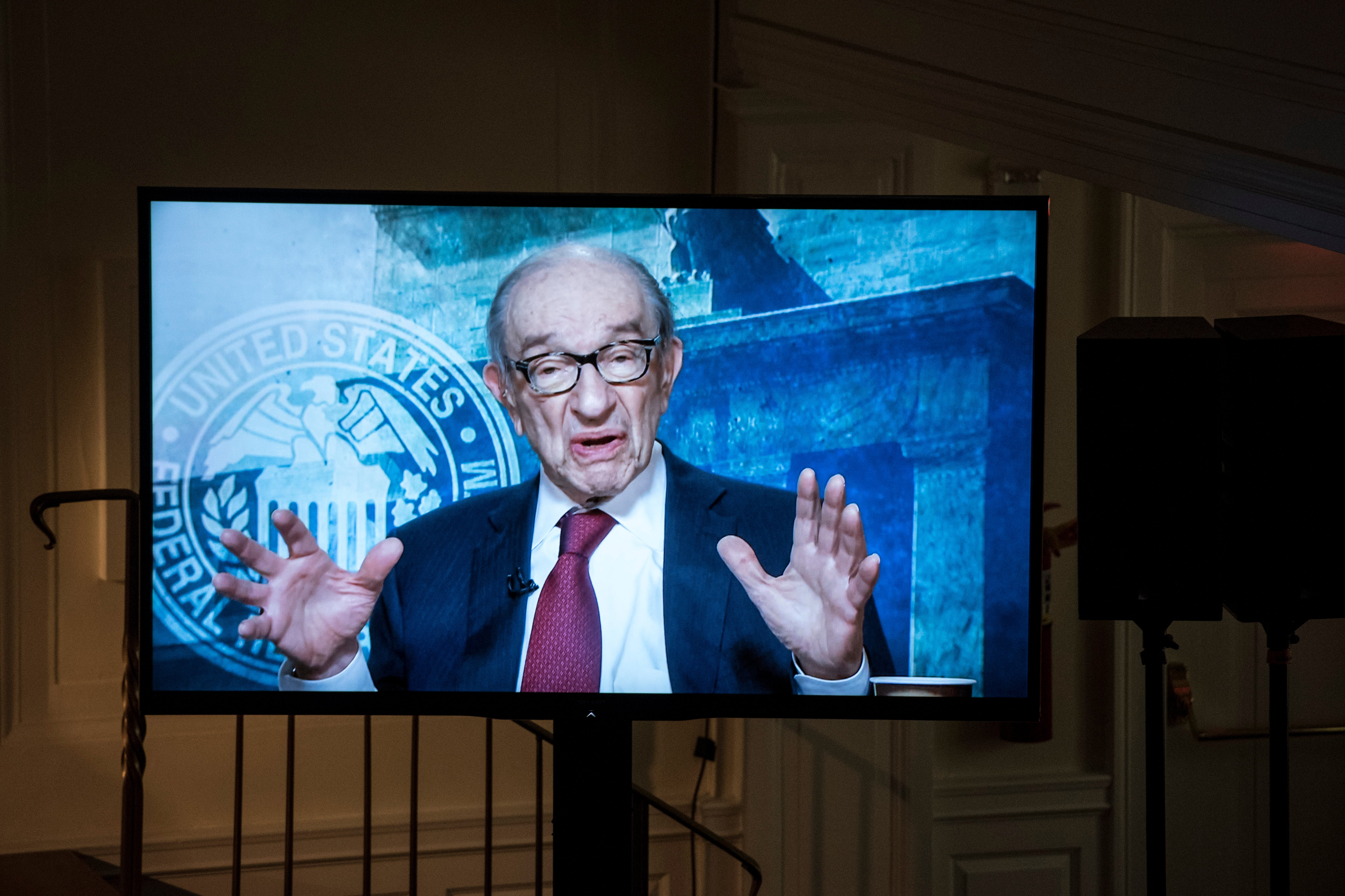 Greenspan was a disciple of libertarian Ayn Rand (Getty)