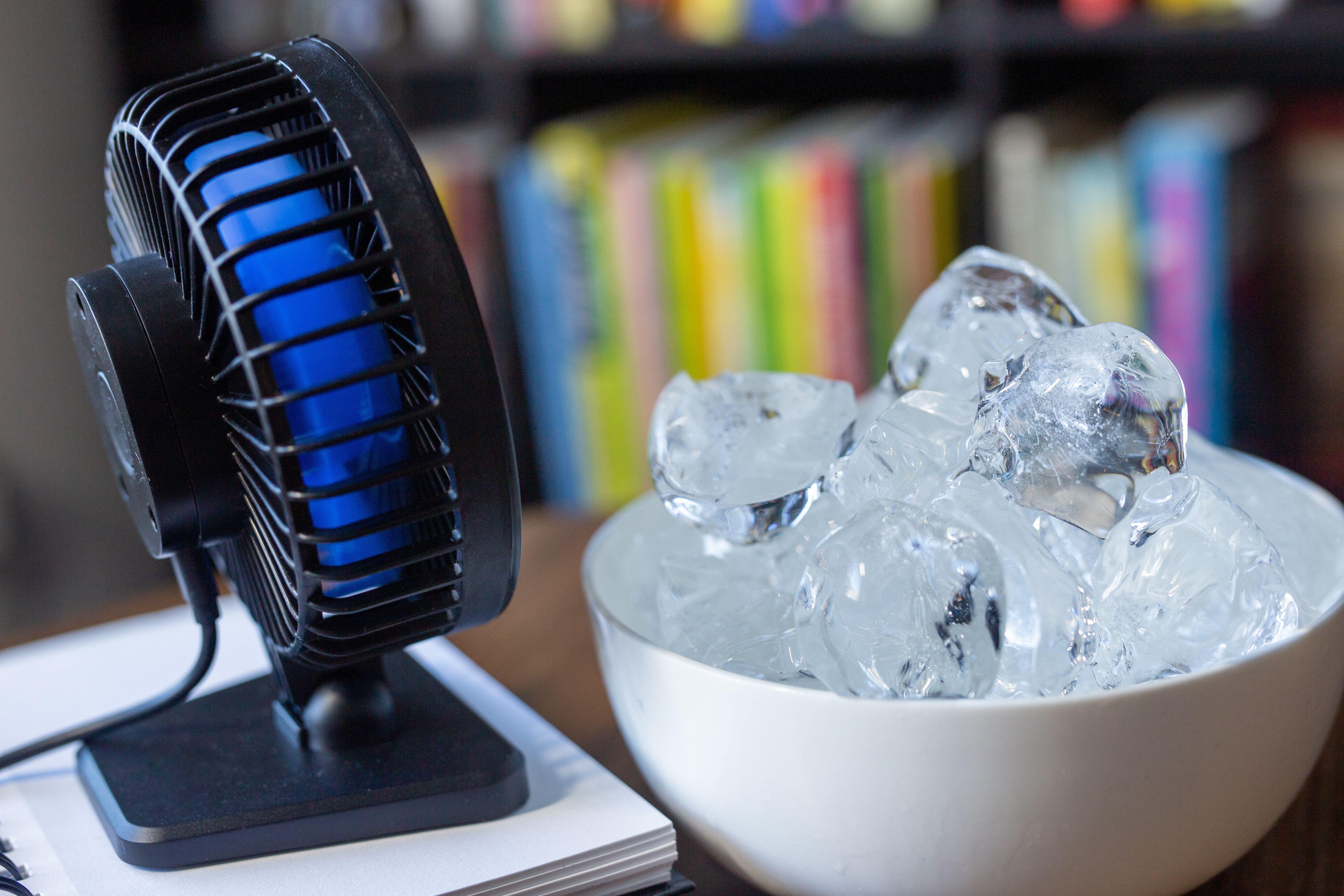 Fan + ice = instant cooling (Alamy/PA)