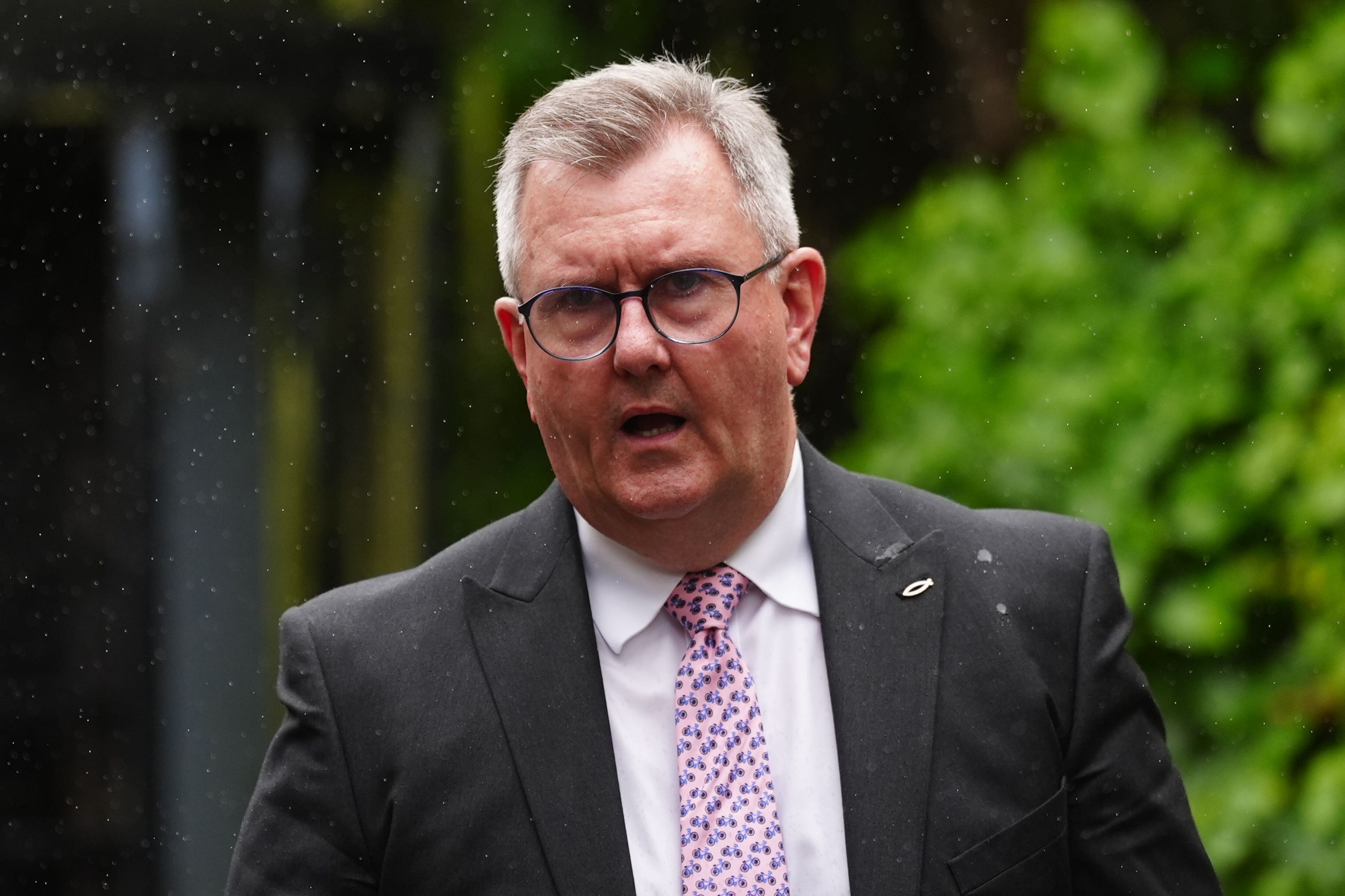 Sir Jeffrey Donaldson was recognised by the late Queen Elizabeth II in her 2016 Birthday Honours and given a knighthood (PA Wire)