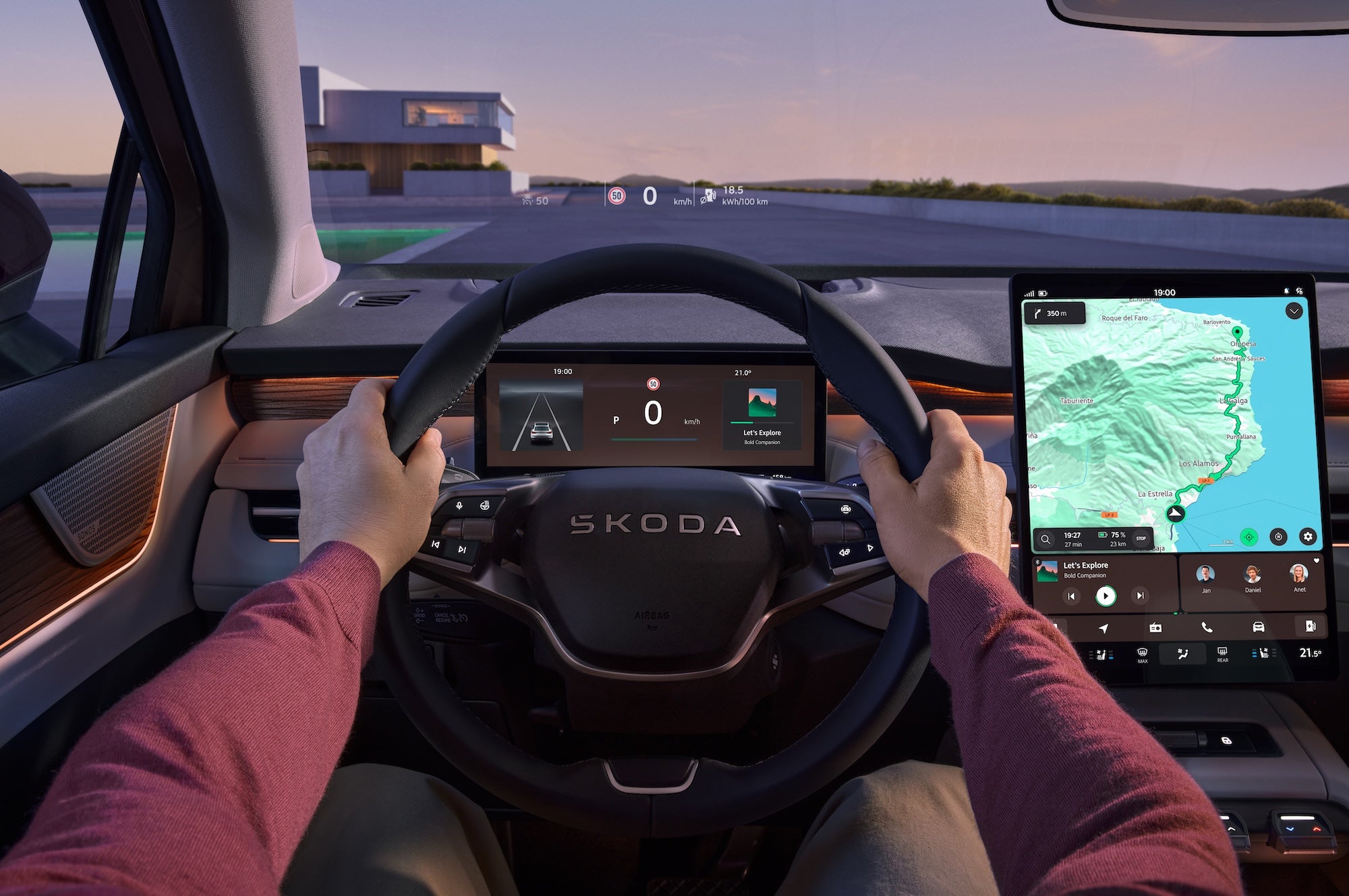 The new Škoda Peaq gets a portrait-style, Android powered Infotainment system