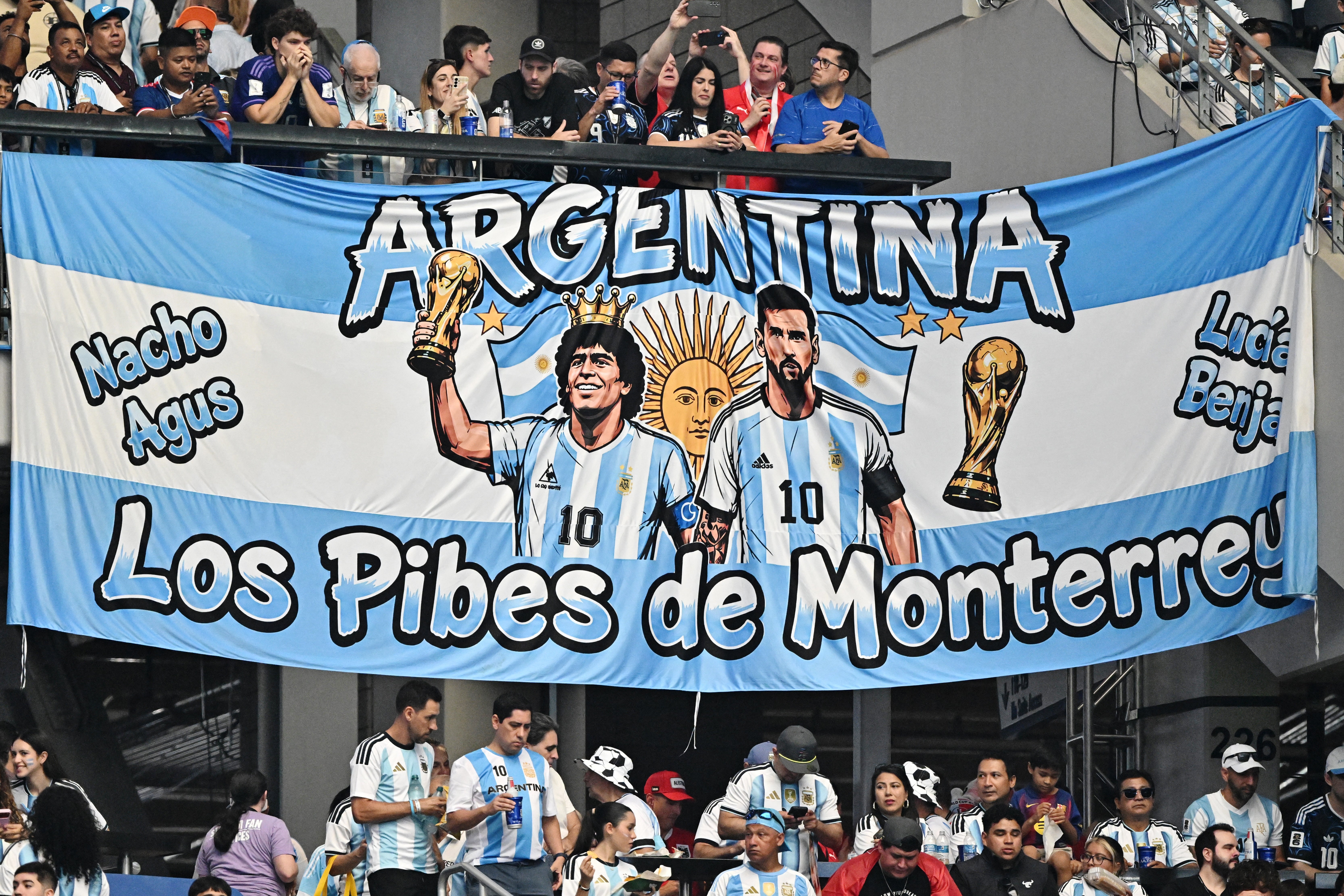 Argentina fans have cranked up the patriotism at this World Cup (Reuters)