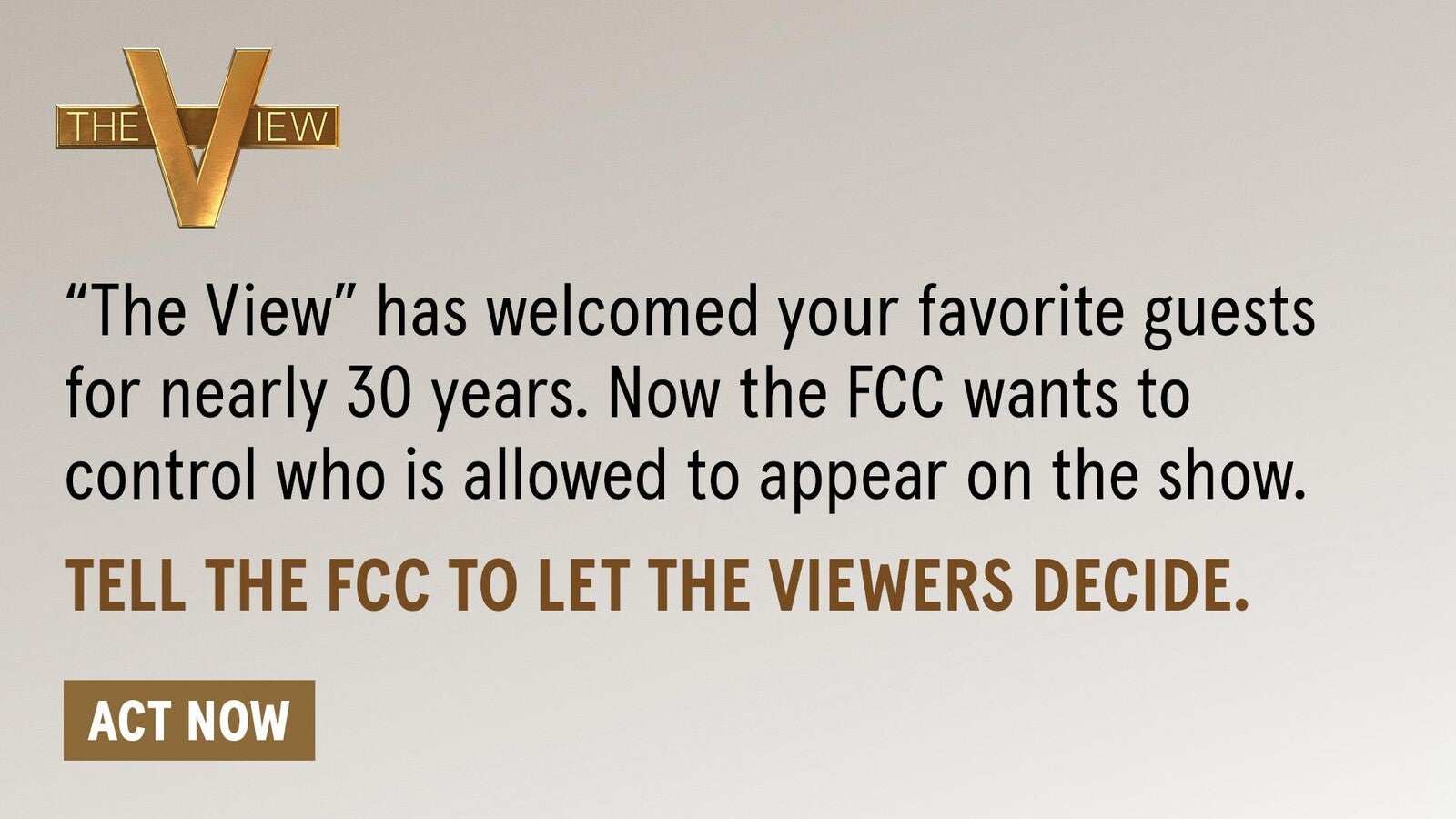 ABC is encouraging fans of 'The View' to share public comment with the FCC (ABC)