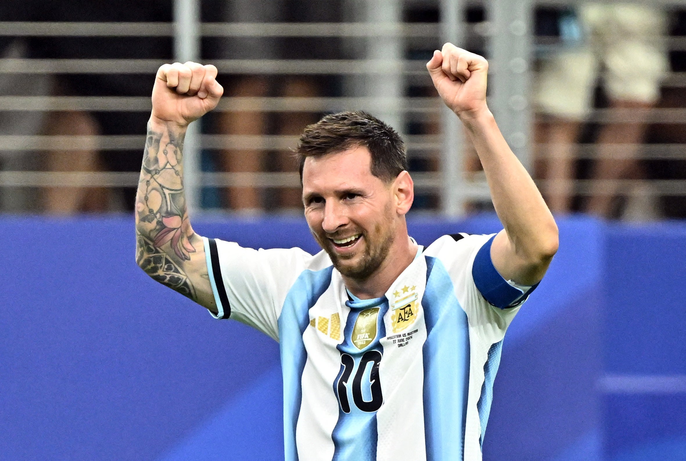 Lionel Messi scored twice on Monday