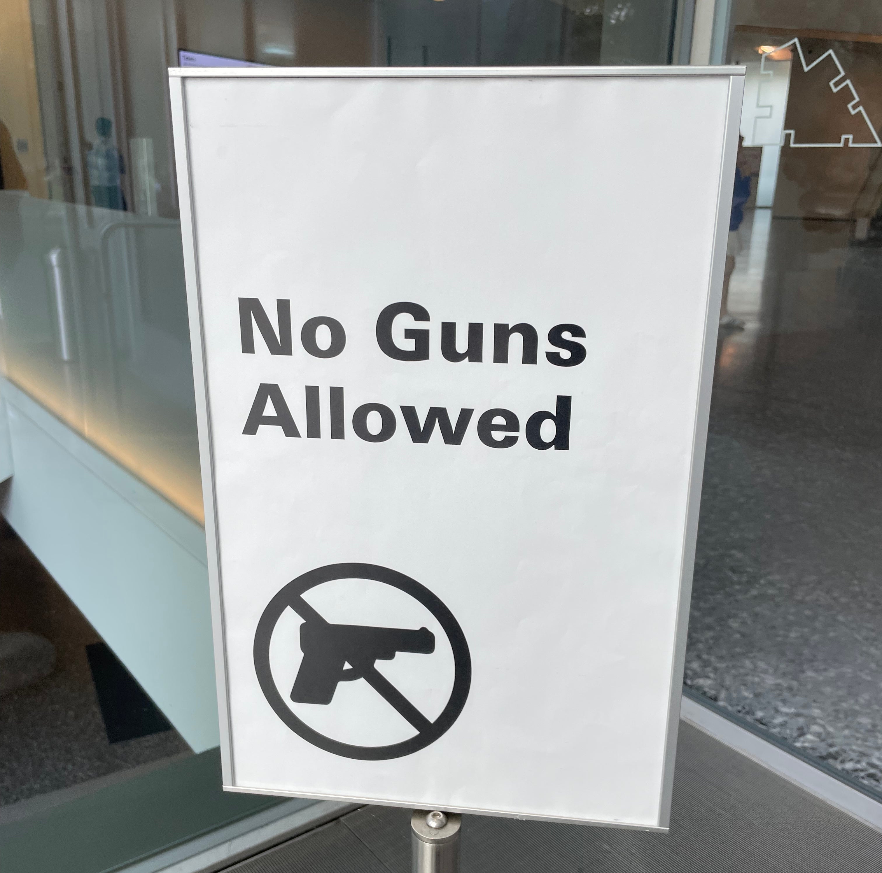 A sign at the Musuem of Fine Arts in Houston (Lawrence Ostlere/The Independent)