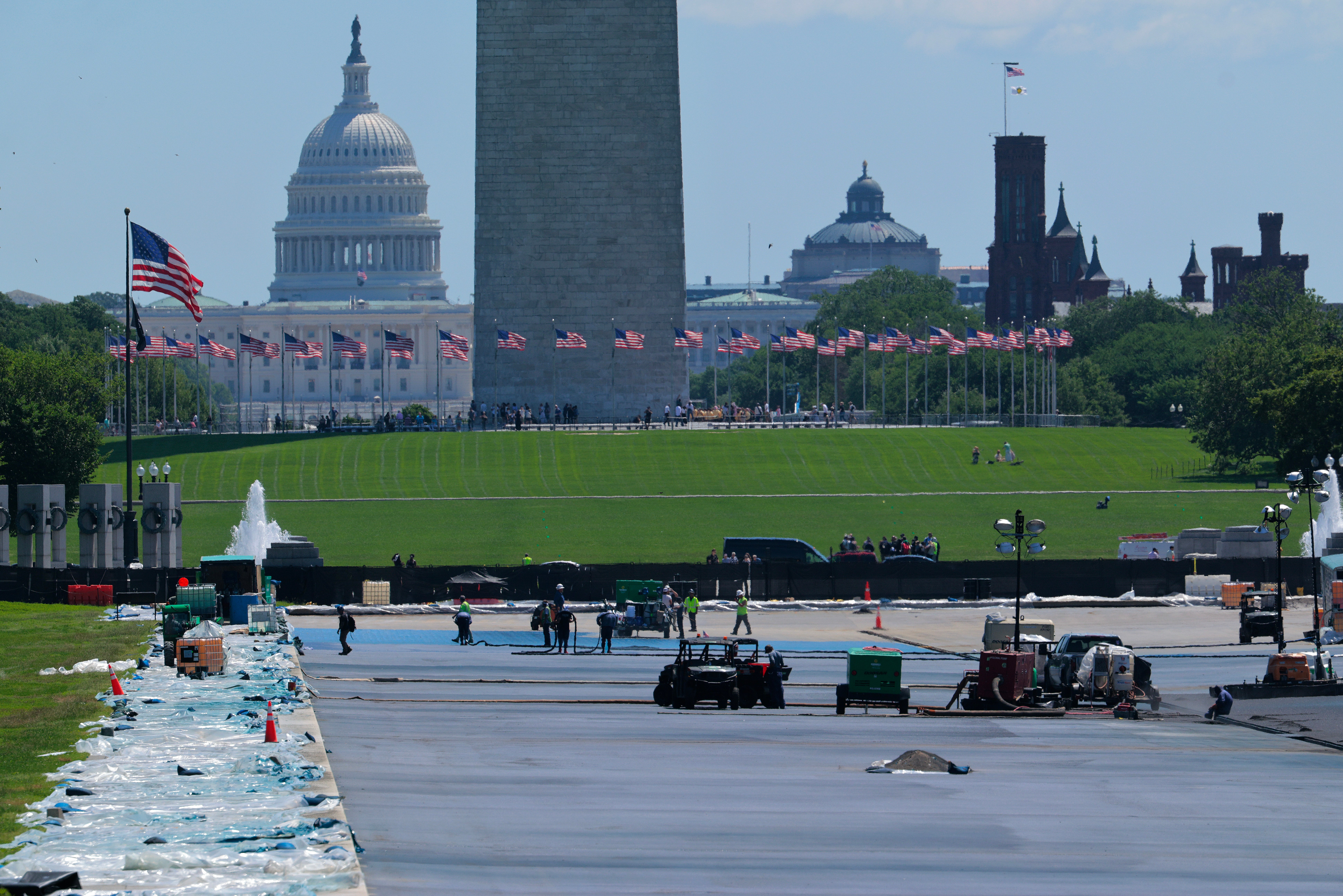 The administration may need to drain the Reflecting Pool again to complete the renovation, according to officials