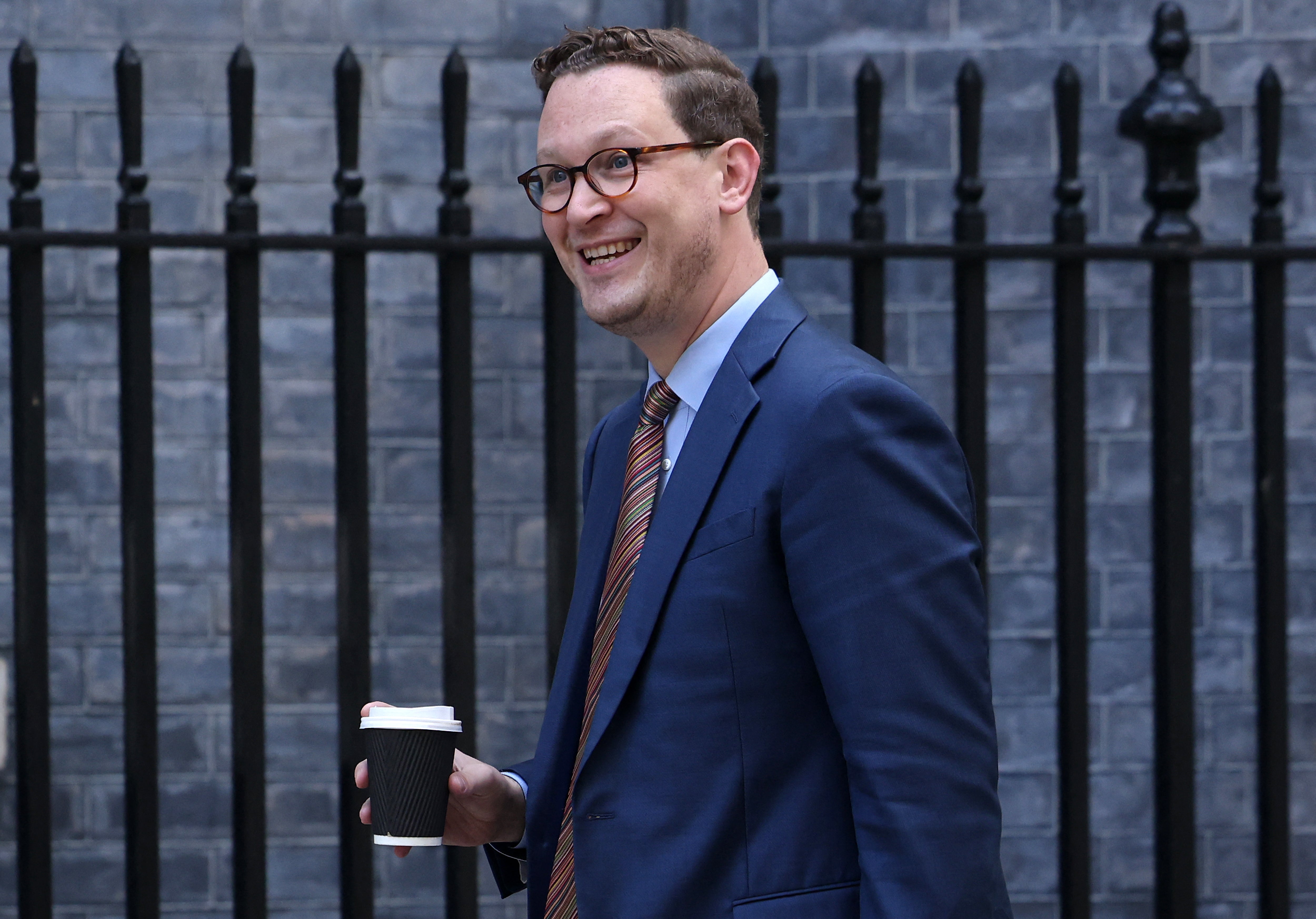 Darren Jones pictured arriving at Downing Street (AFP/Getty)