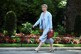 Foreign secretary Yvette Cooper ahead of the Cabinet meeting