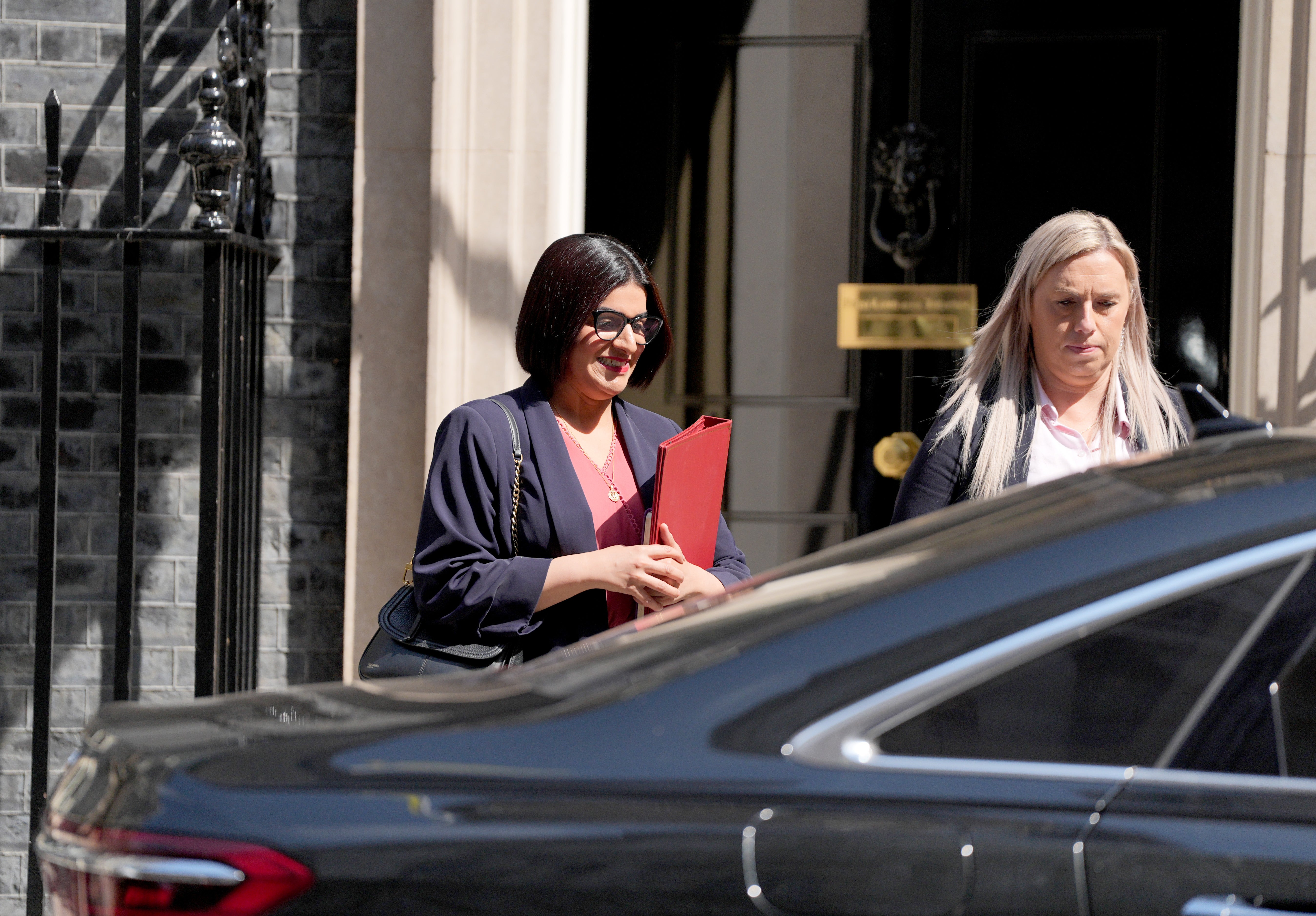 Home Secretary Shabana Mahmood leaves 10 Downing Street, London, following a Cabinet meeting on Tuesday.