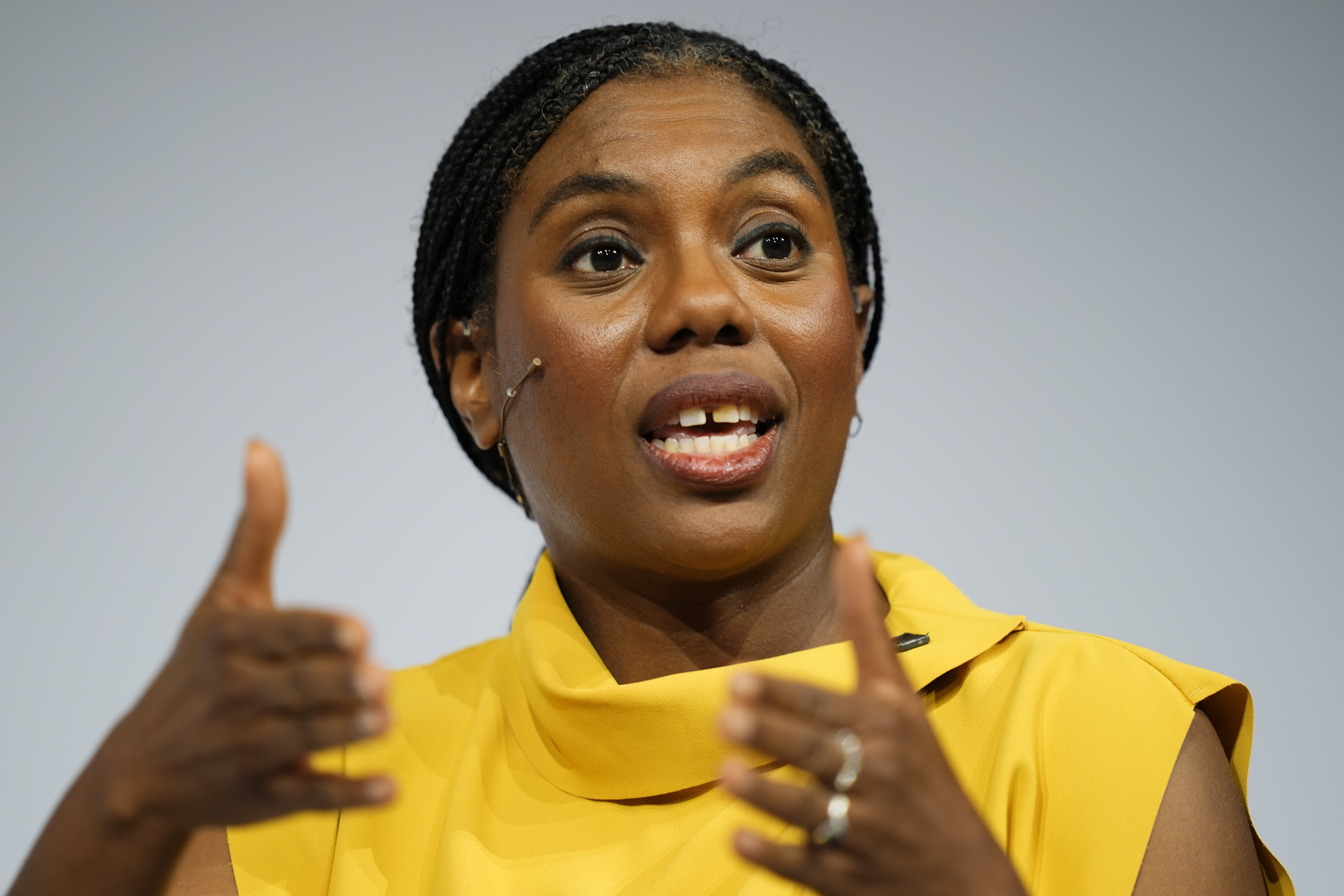 Kemi Badenoch has been rebuked for a Tory Party document over benefits spending (PA)
