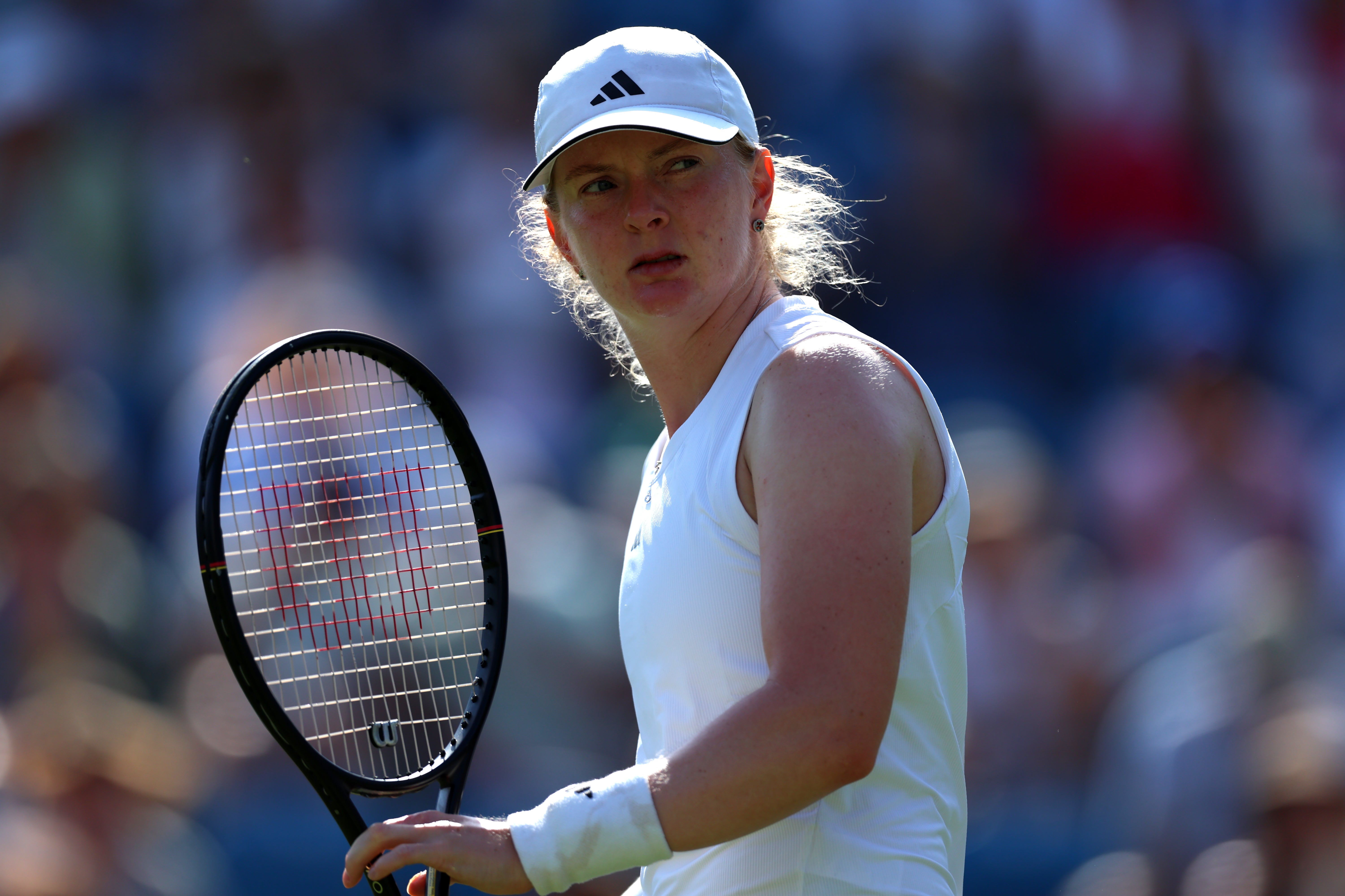 Jones has never gone beyond the first round at Wimbledon