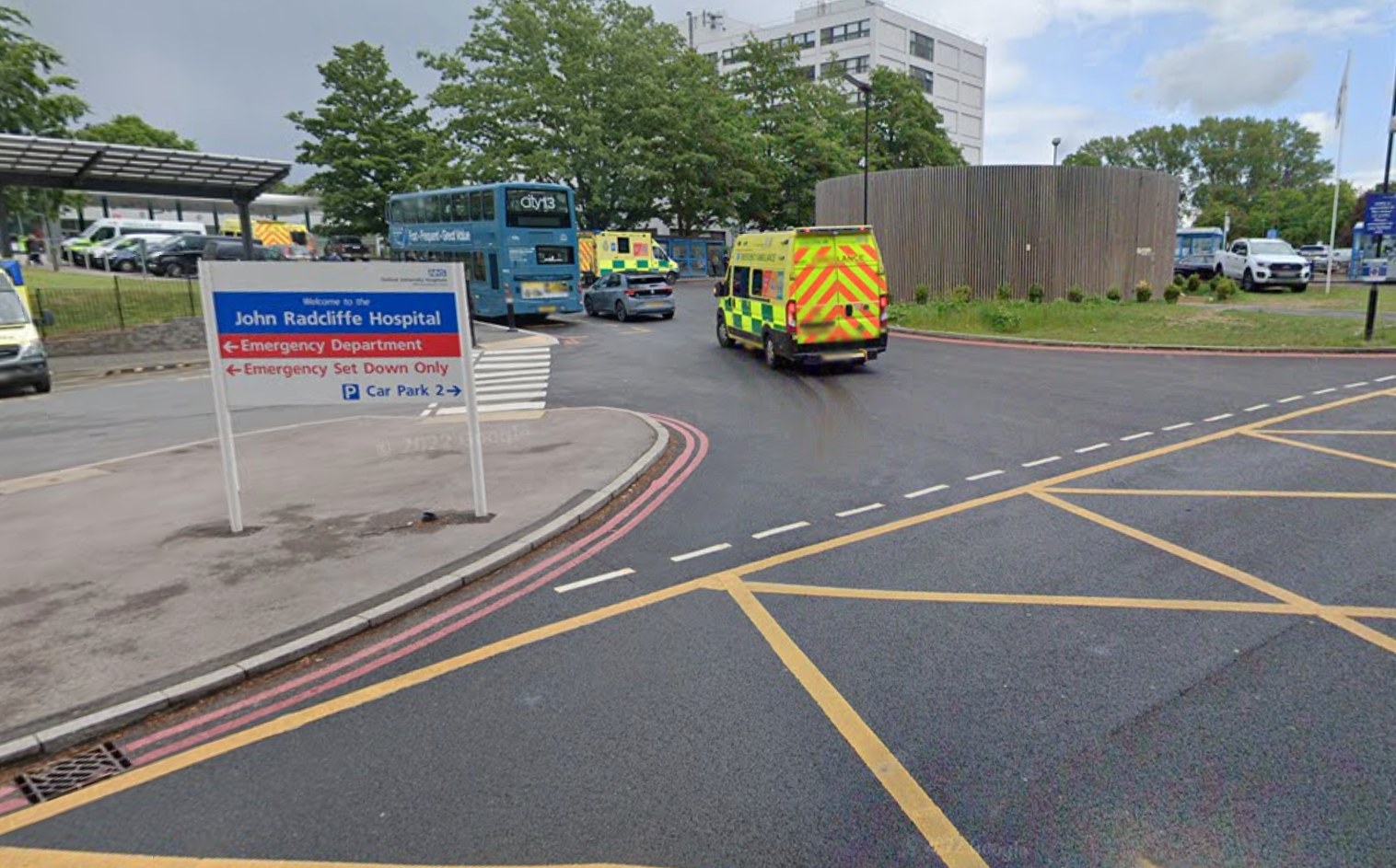 Eleisha Skinner was taken to the John Radcliffe Hospital in Oxford but died on January 8 (Google Maps)