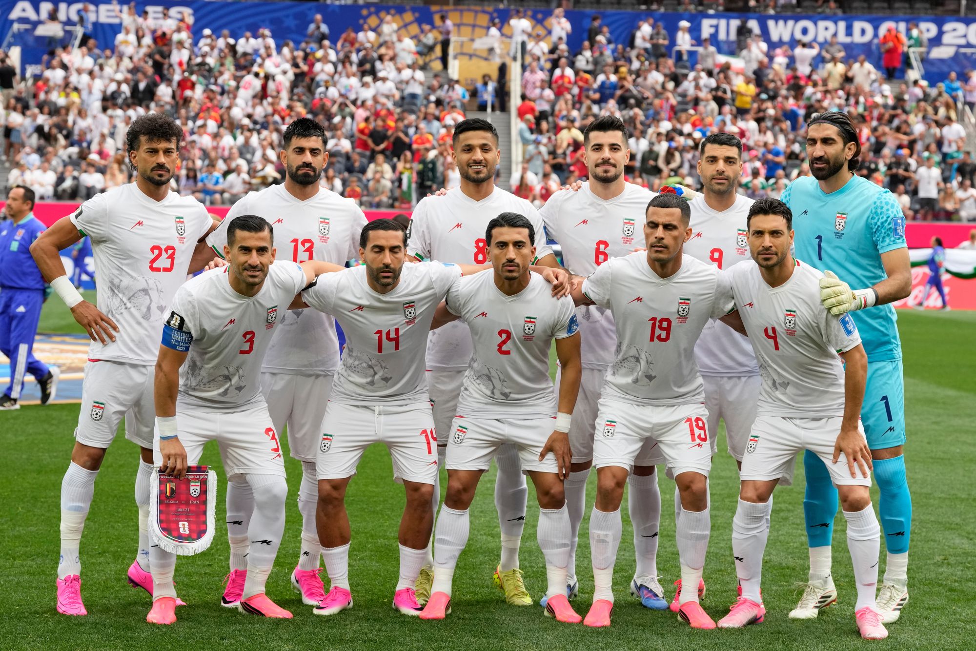 The decision to ease restrictions comes after Iran’s national football team left a message of gratitude in their SoFi Stadium locker room Sunday (AP Photo/Andre Penner)