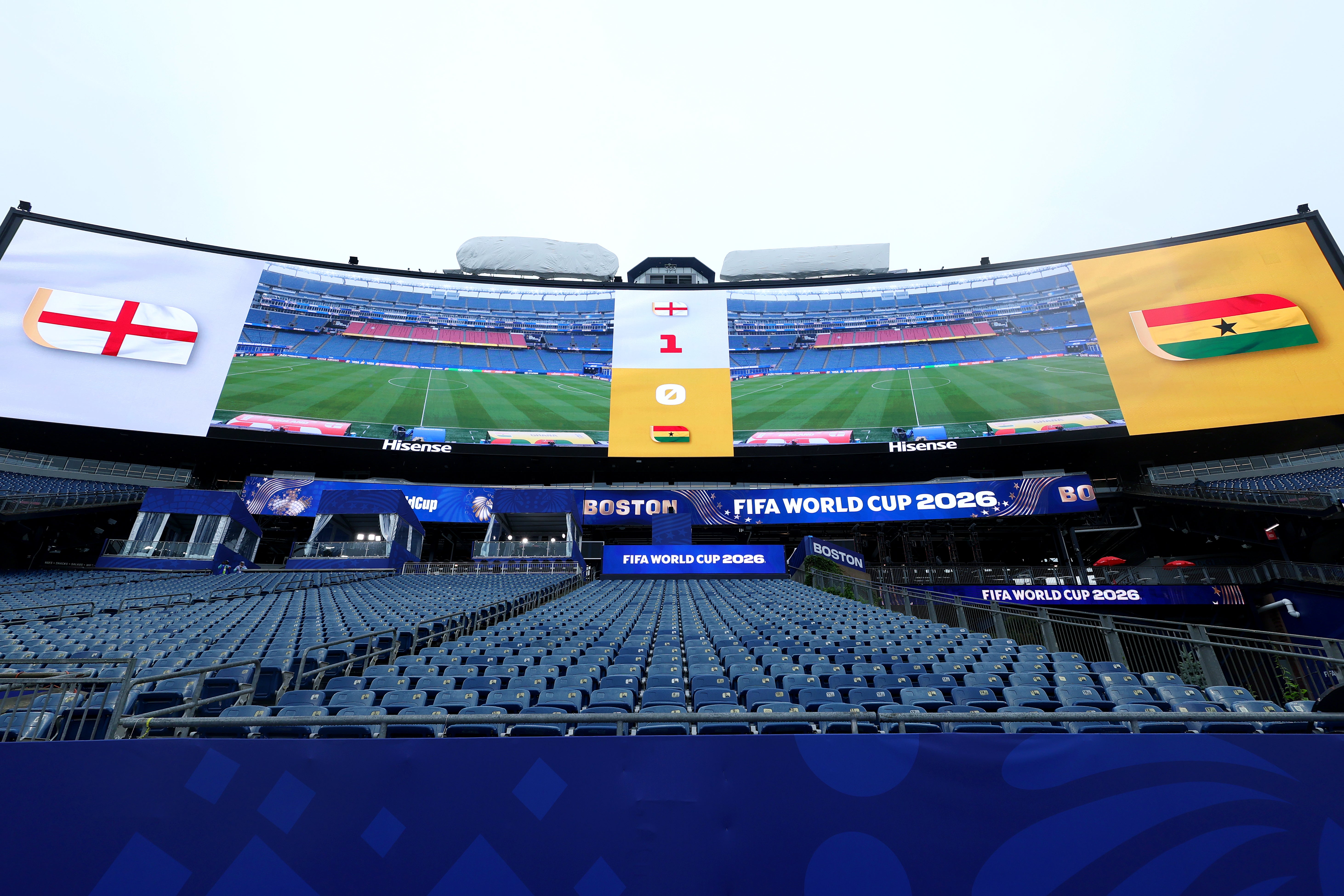 England will take on Ghana Tuesday afternoon at Boston Stadium