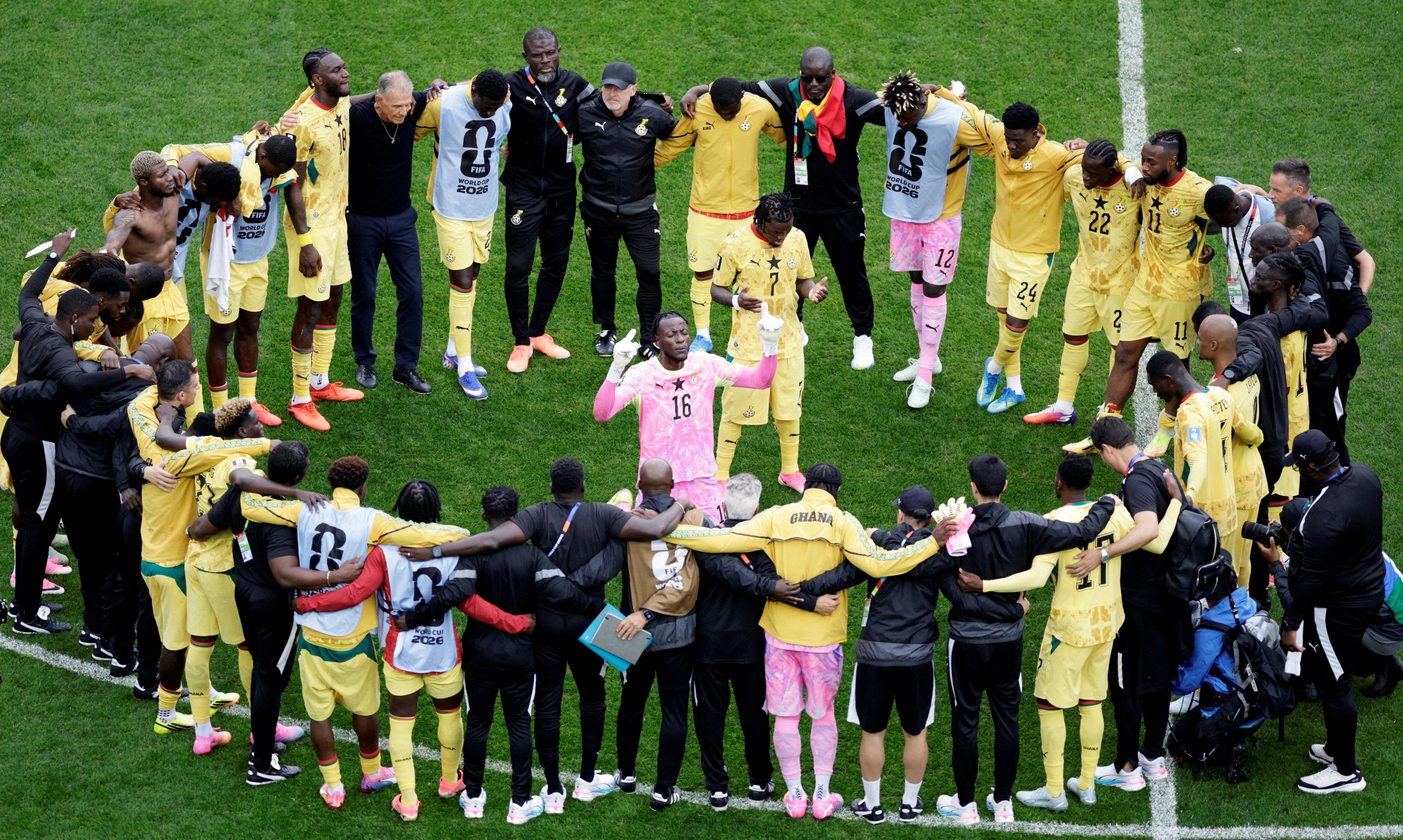 Ghana celebrated their draw with England and a probably spot in the knockout rounds