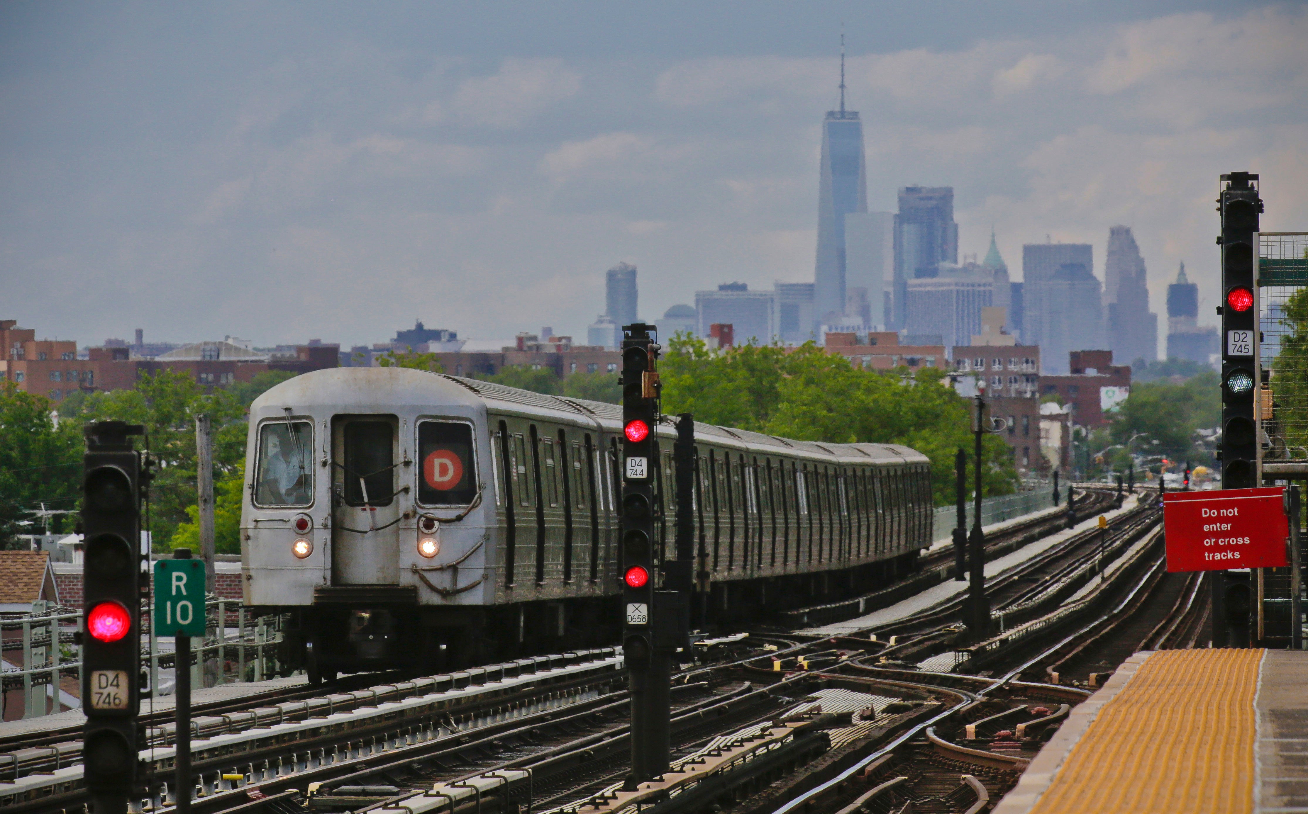 A federal judge has sentenced a New York City high school senior who admitted setting fire to a homeless man in a subway car to 5 1/2 years in prison