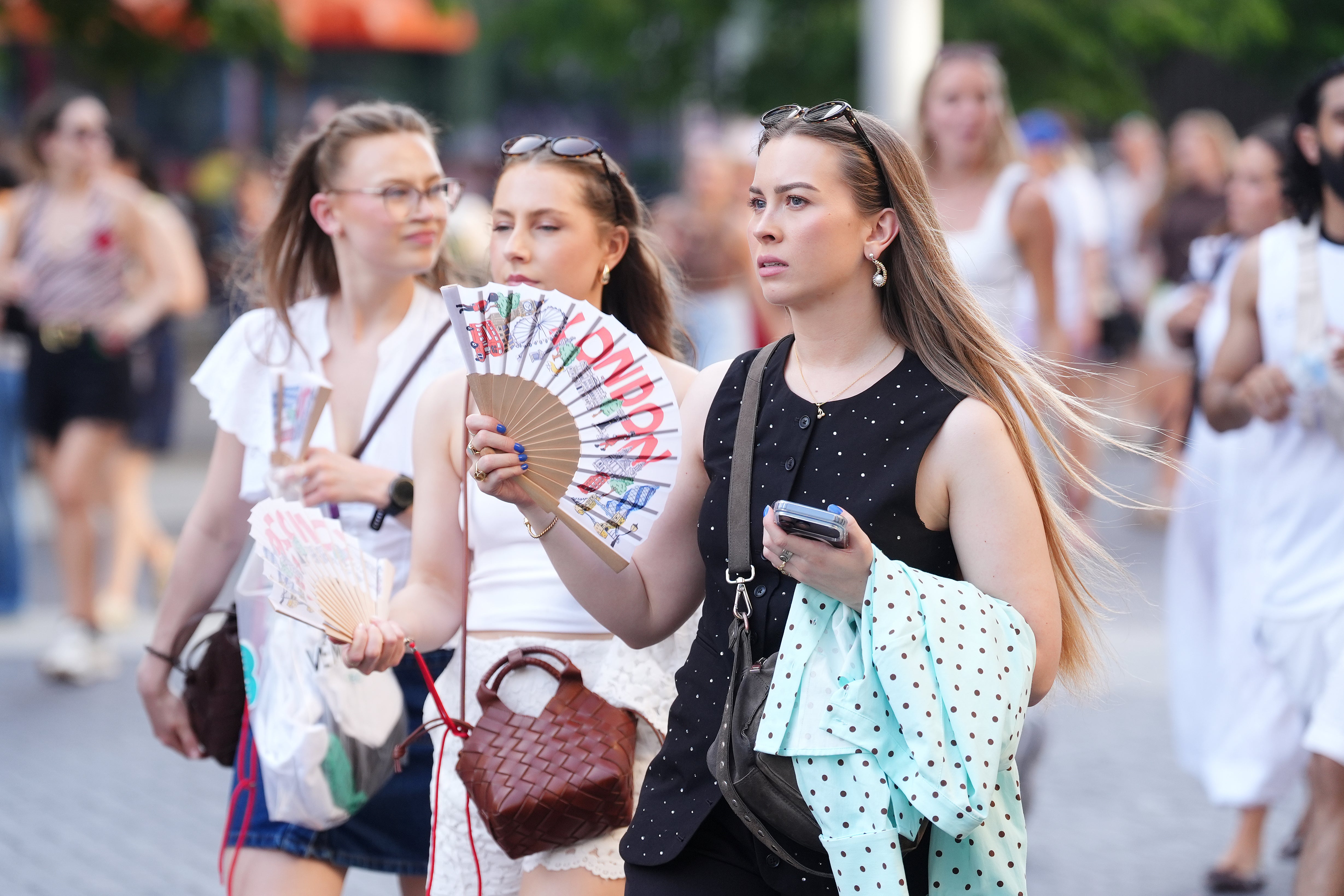 Harry Styles fans arriving ahead of his gig at Wembley Stadium, London