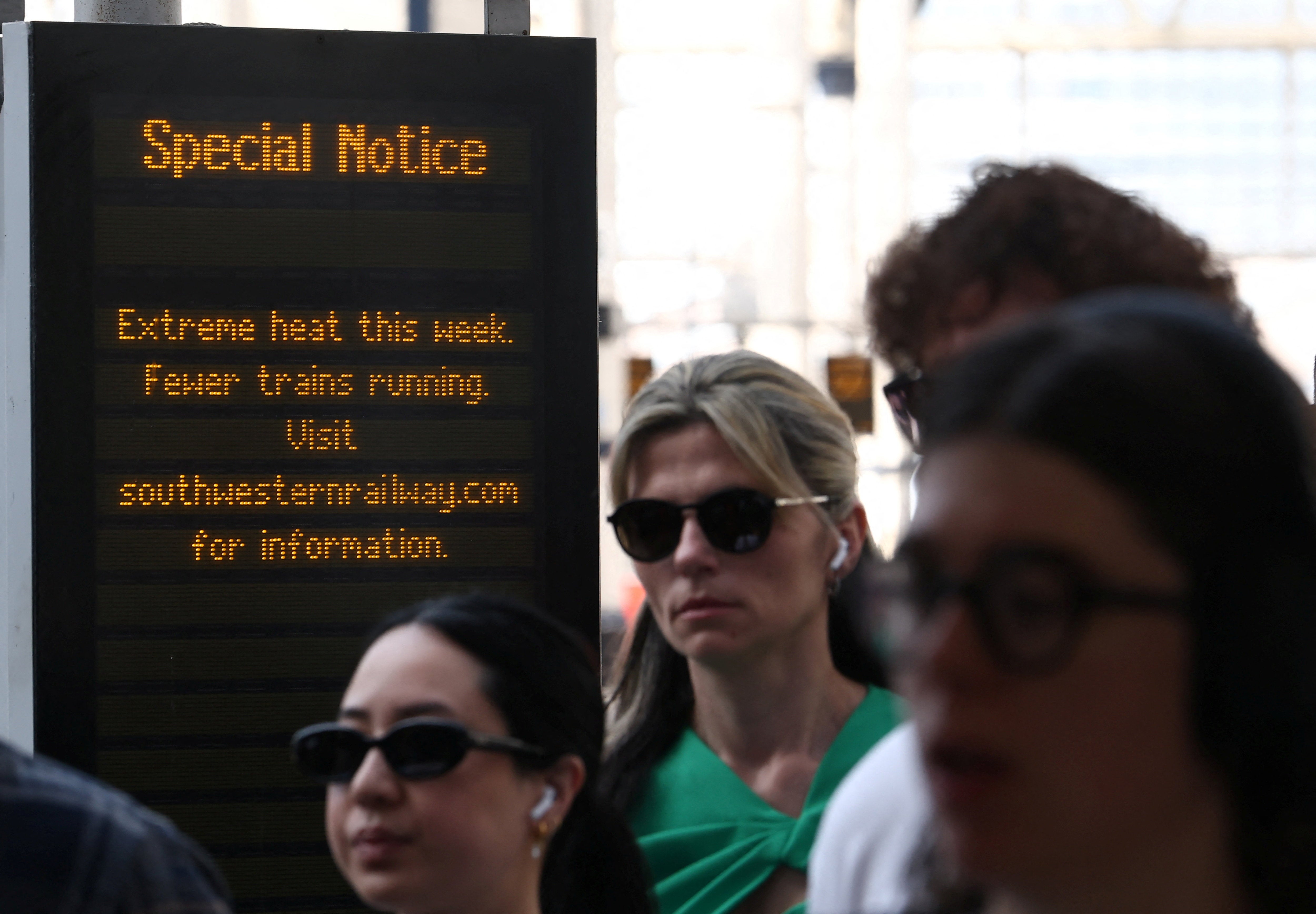Some trains have been cancelled due to the heat