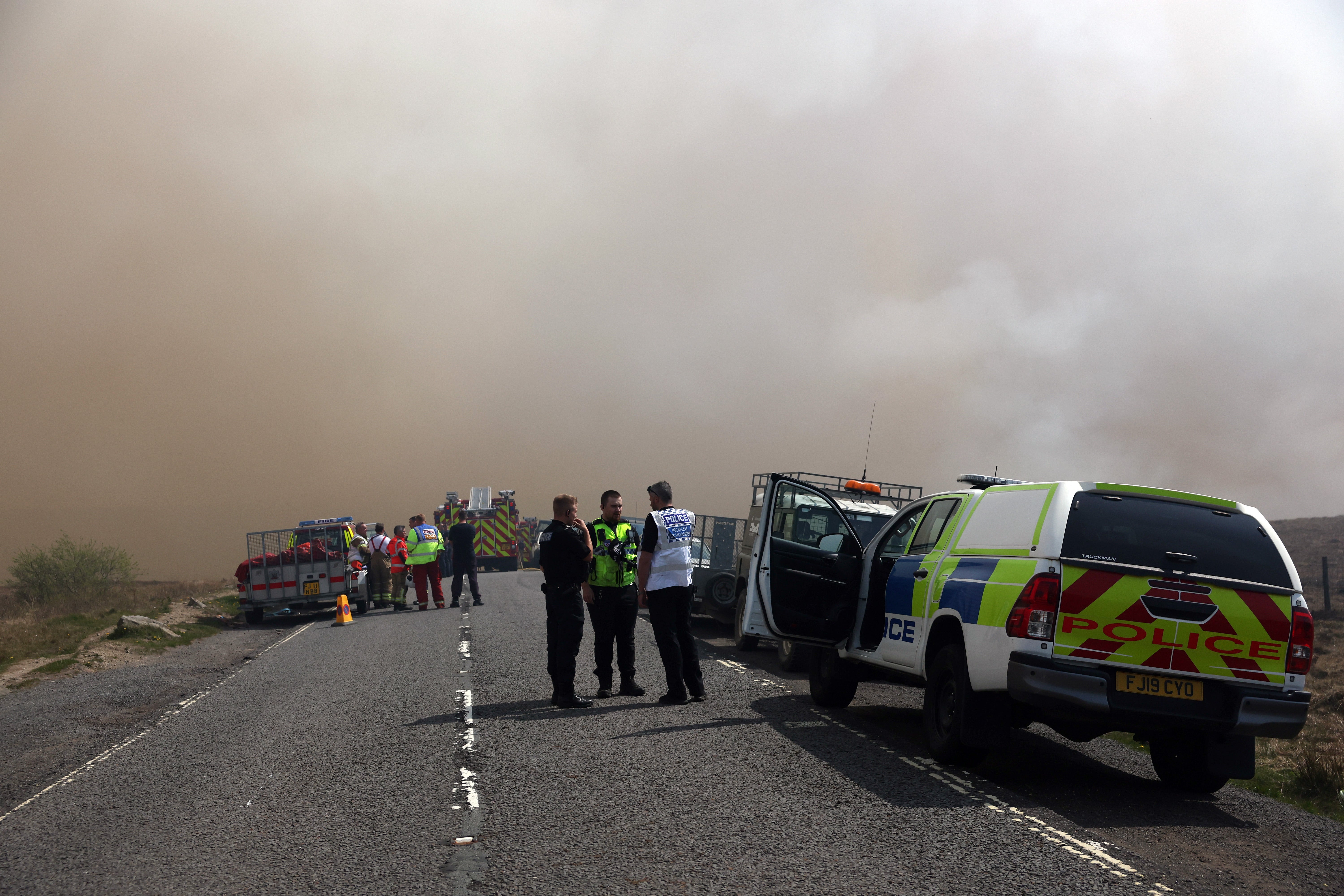Rob Gazzard, who advises the Forestry Commission on wildfires, said around 97 per cent to 99 per cent of wildfires were 'roughly under a hectare', contained by firefighters, a lack of fuel and weather conditions (Getty)
