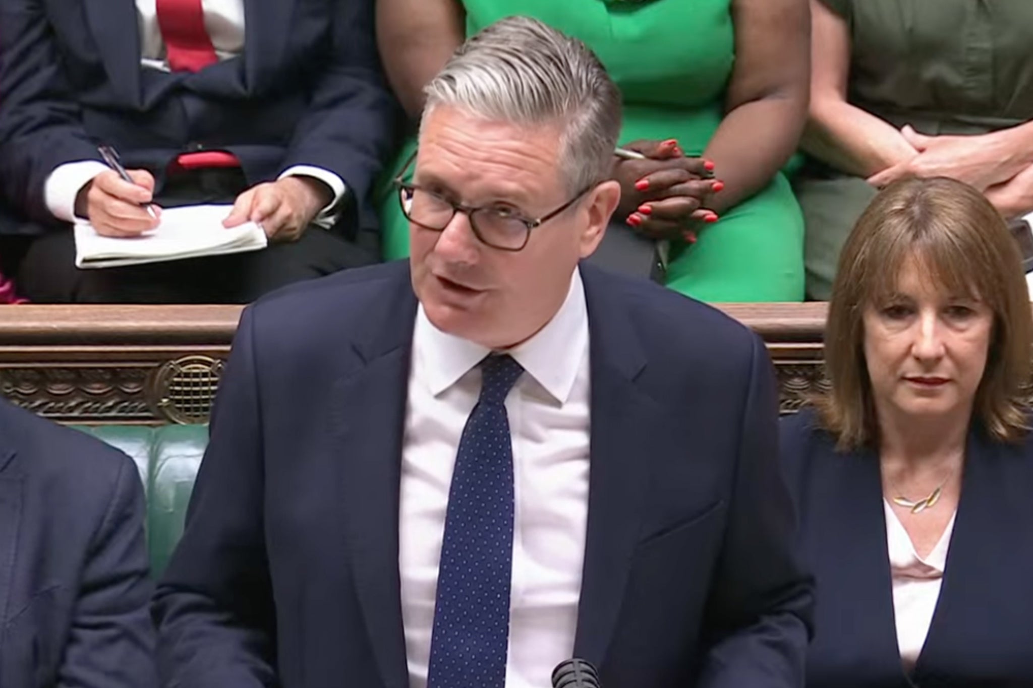 Sir Keir Starmer at Prime Minister’s Questions (The Independent)