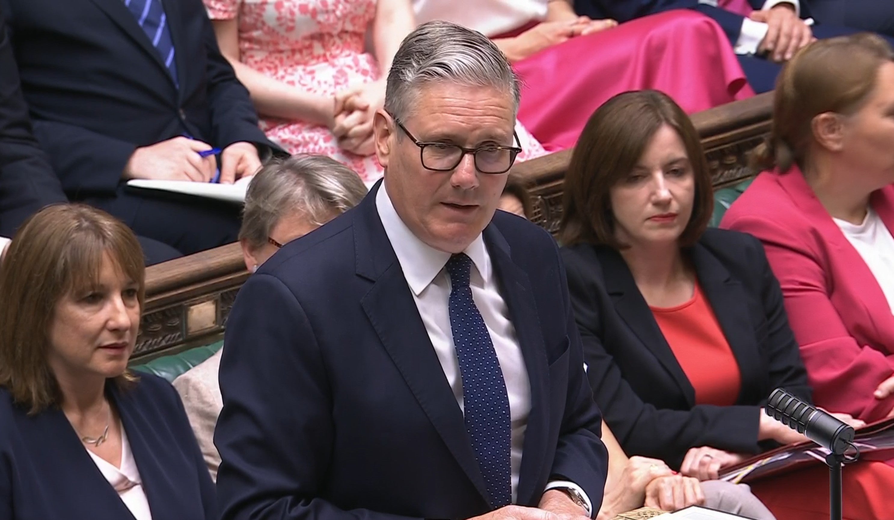 Sir Keir defended the cabinet members the prime minister came under fire from Ms Badenoch in his first public appearance since Monday when he announced plans to resign.