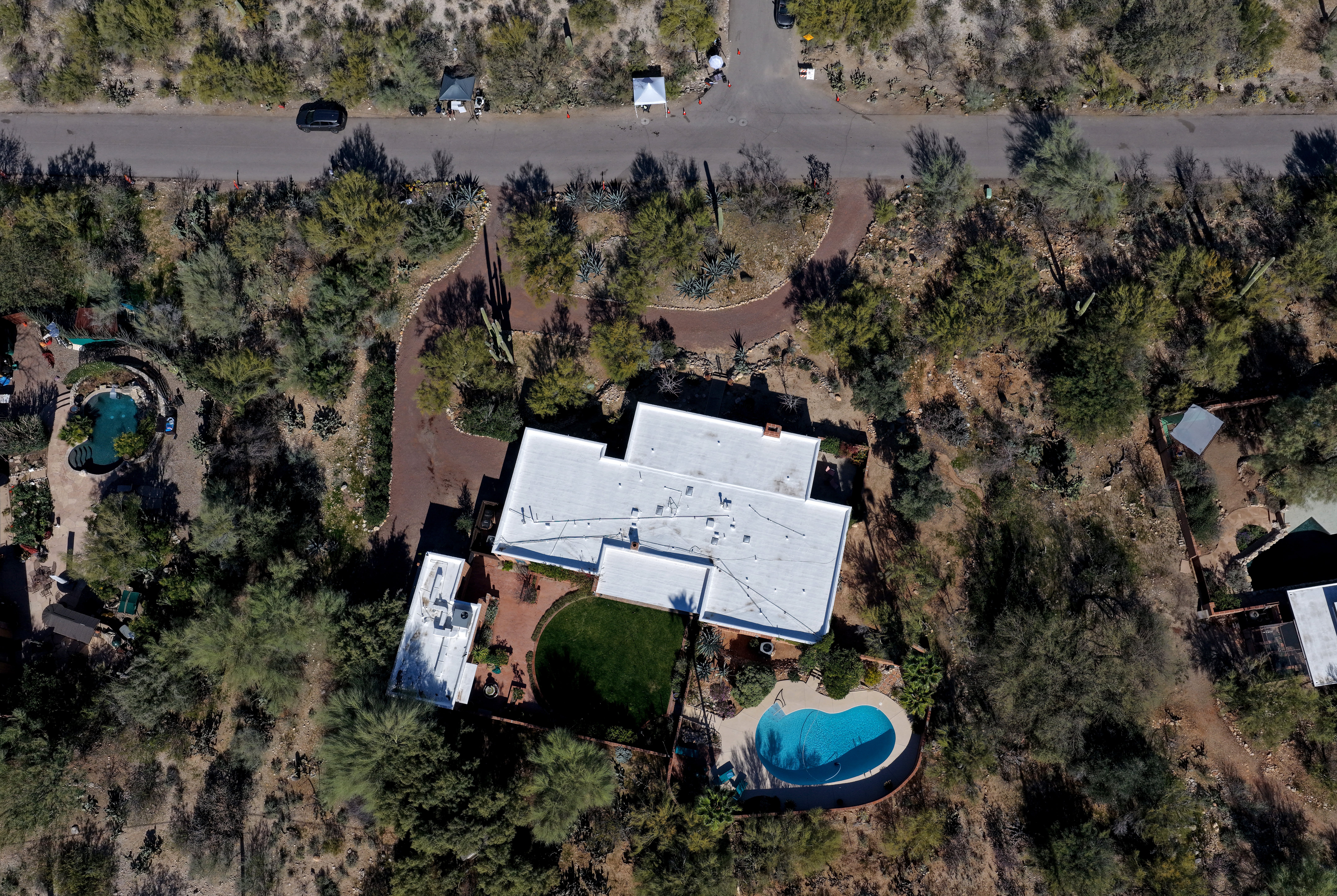 Authorities worried that sharing too much information about the high-profile case would mean fewer tips about Nancy Guthrie’s disappearance. Her home, outside of Tucson, Arizona, is pictured