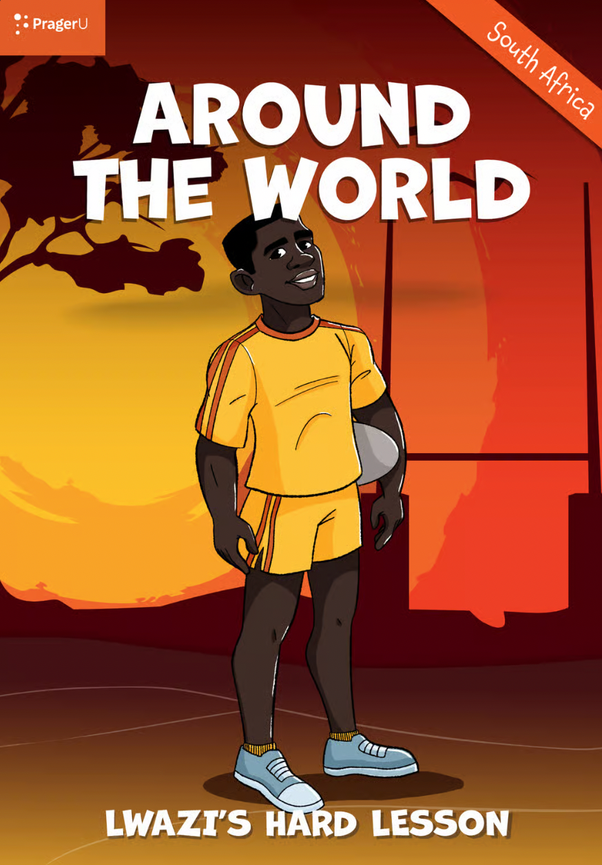 A book from PragerU suggests that South Africa's transition to a multi-racial democracy 'made race relations even worse' and accuses its government of 'favoring the Black population’ (PragerU)