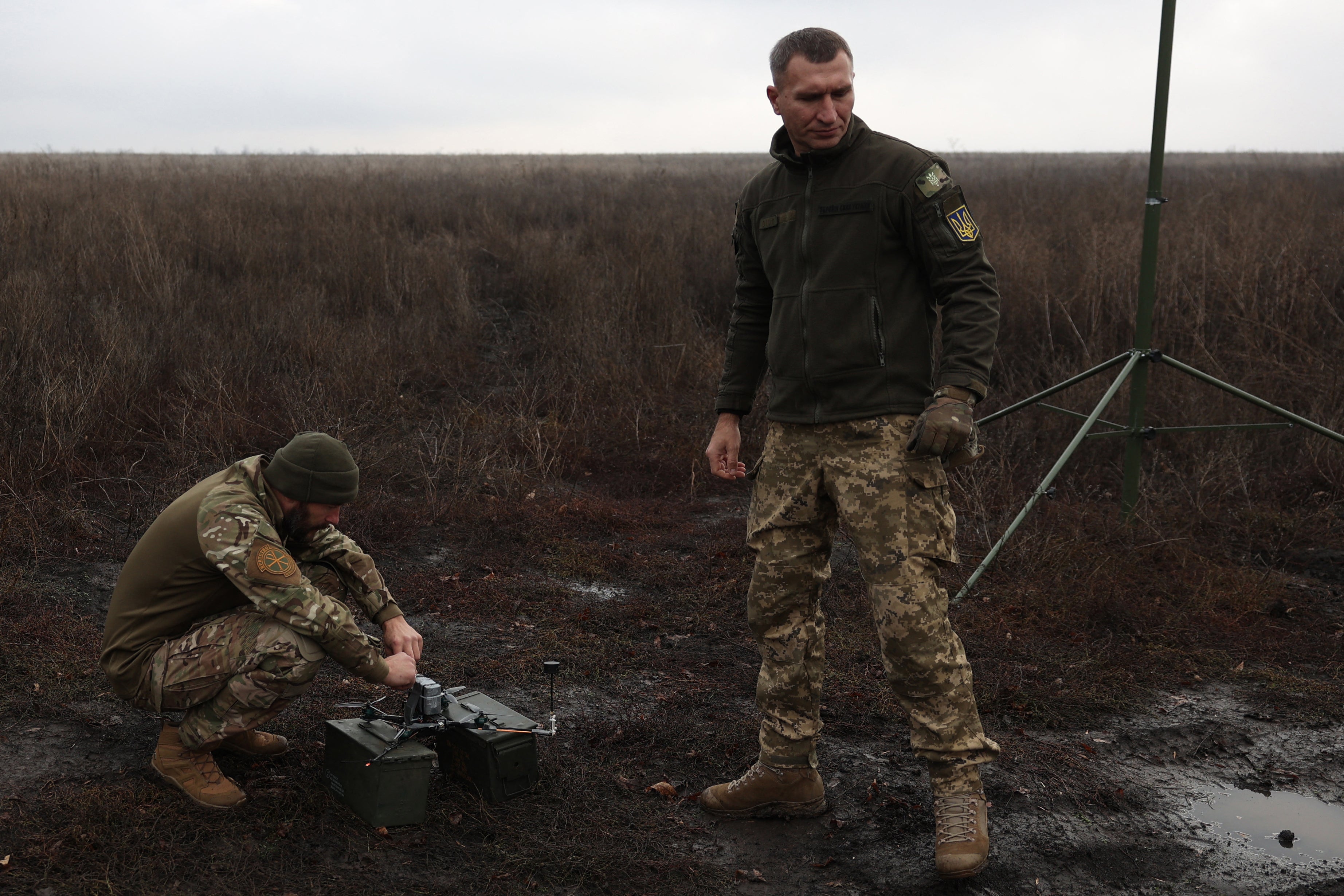 Ukraine's use of drones has changed dramatically since the start of the war (pictured: operators in Donetsk in November 2023)