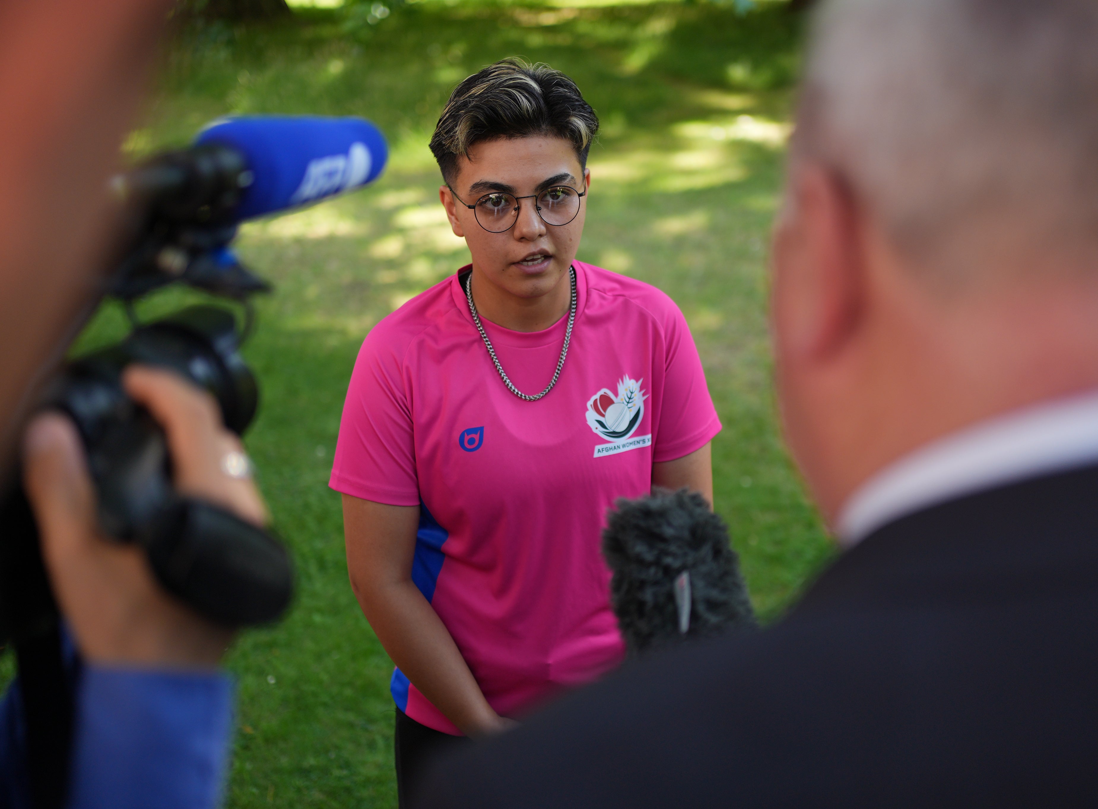 Ekil Latifi speaks to the media (Getty)