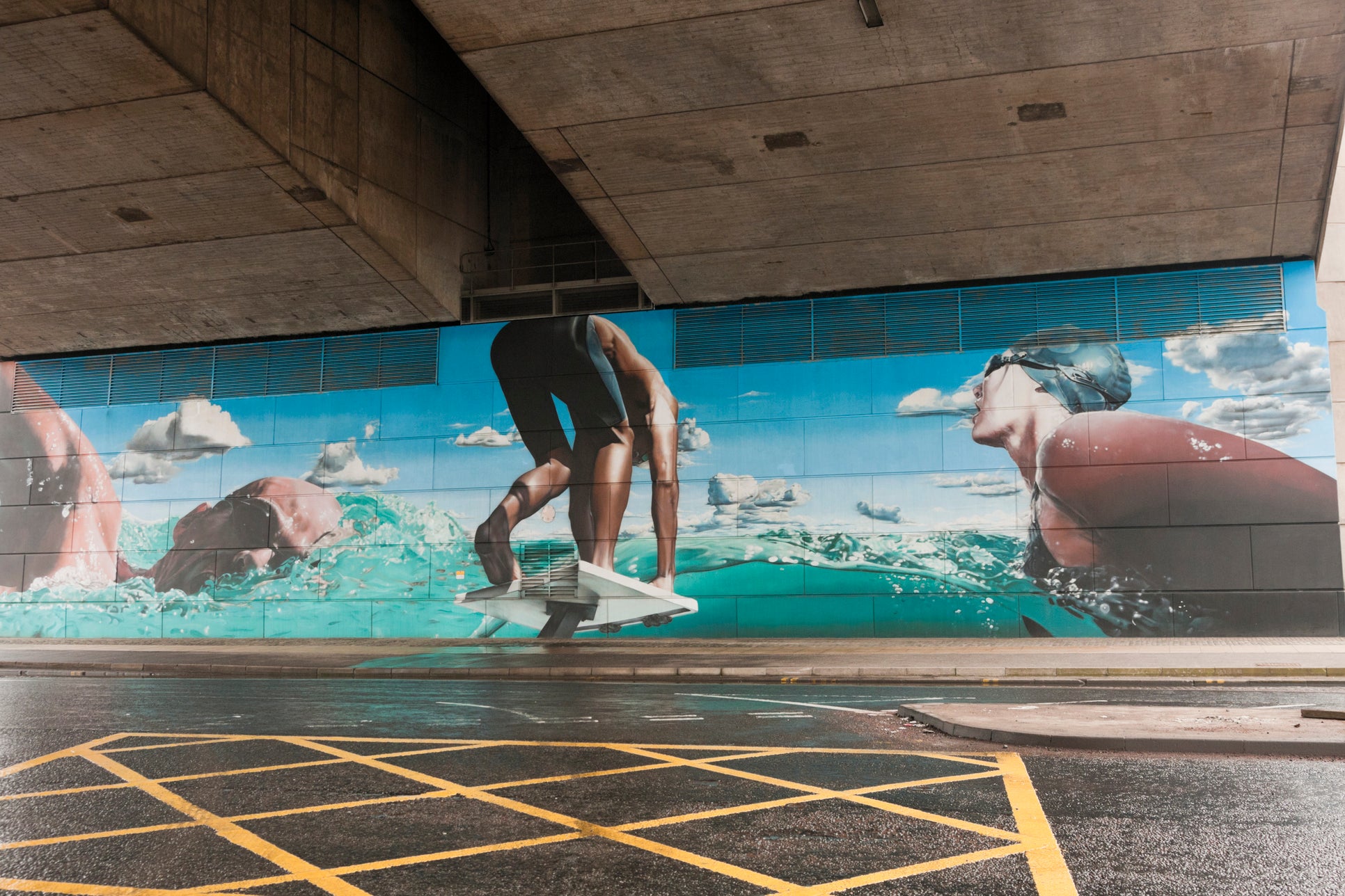 Seek out street murals in Glasgow, including this one at Springfield Quay which was painted to celebrate the Commonwealth Games in 2014 (Getty Images)
